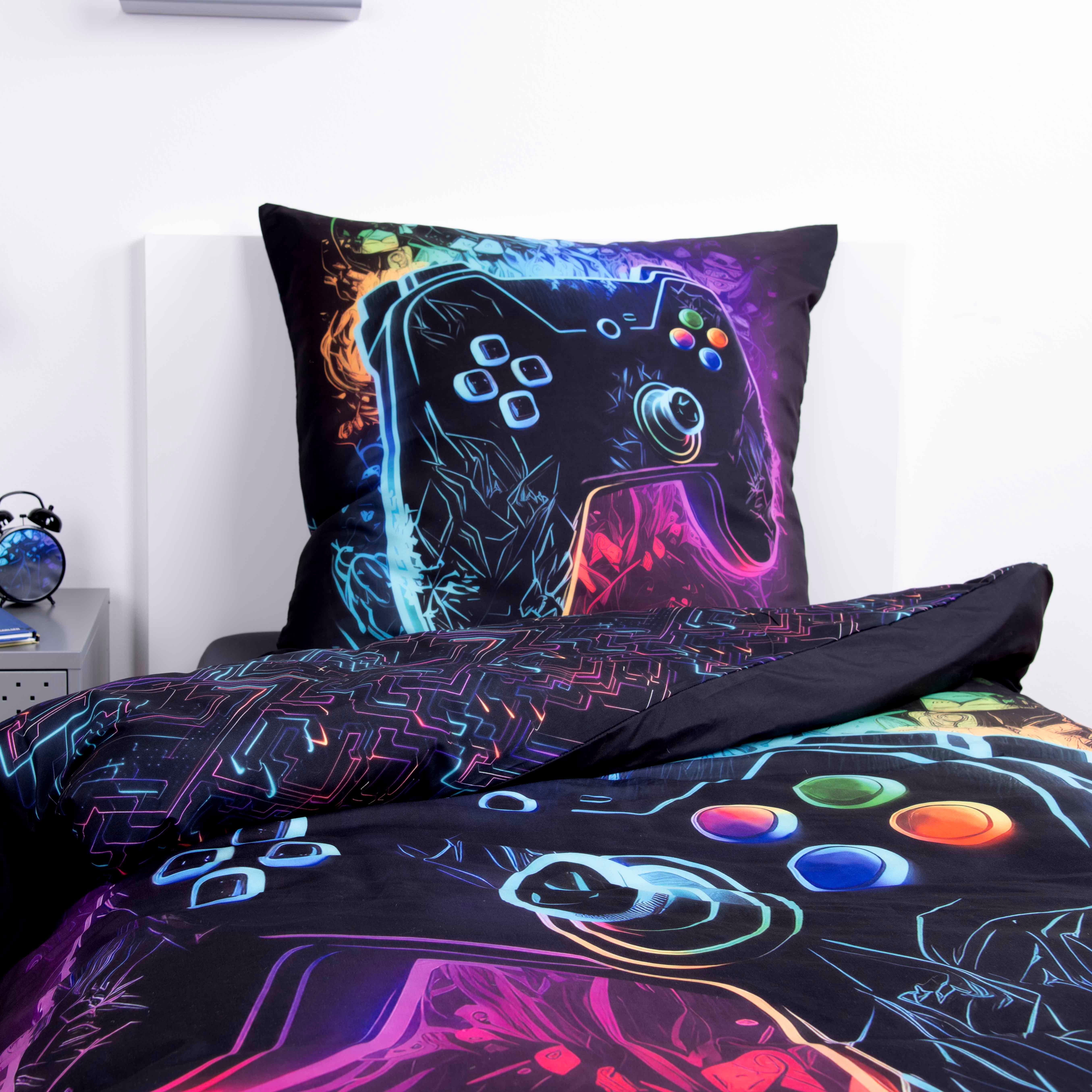 Herding Young Collection Bettwäsche Young Collection Gaming, Microfaser, 2 teilig, Wendebettwäsche