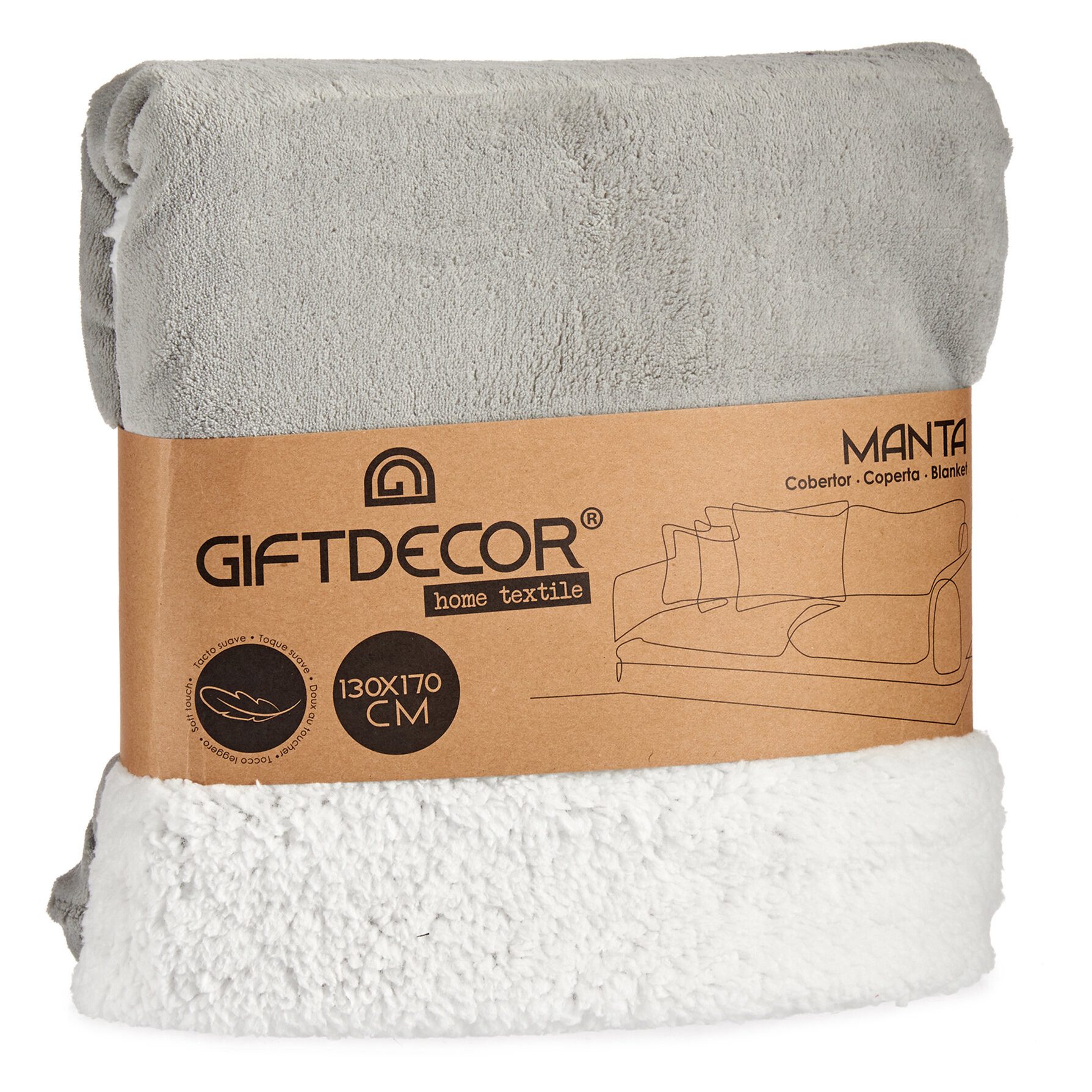 Wohndecke Decke Teddy NARO, 130 x 170 cm, Giftdecor