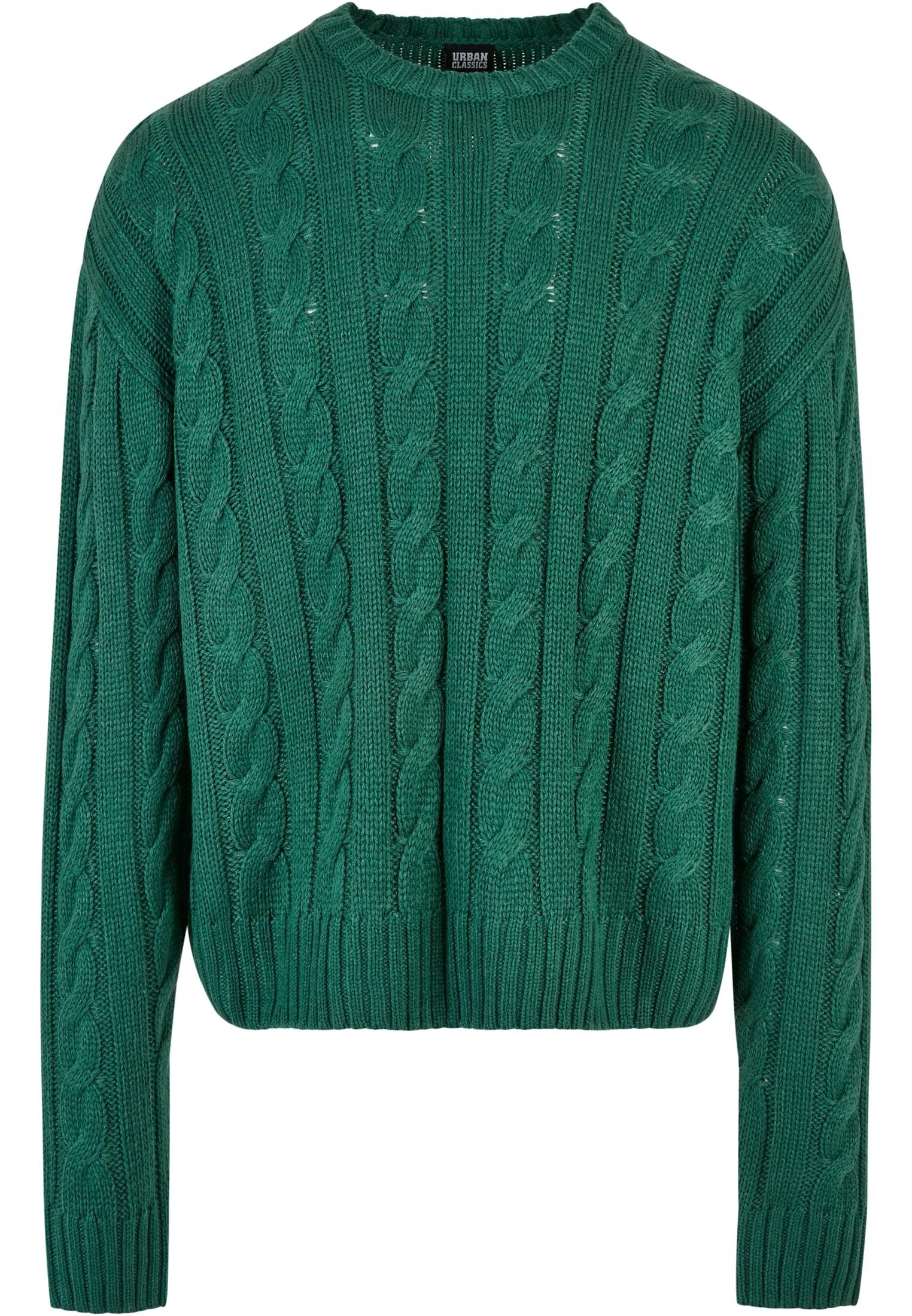 URBAN CLASSICS Strickpullover Herren Boxy Sweater (1-tlg) green