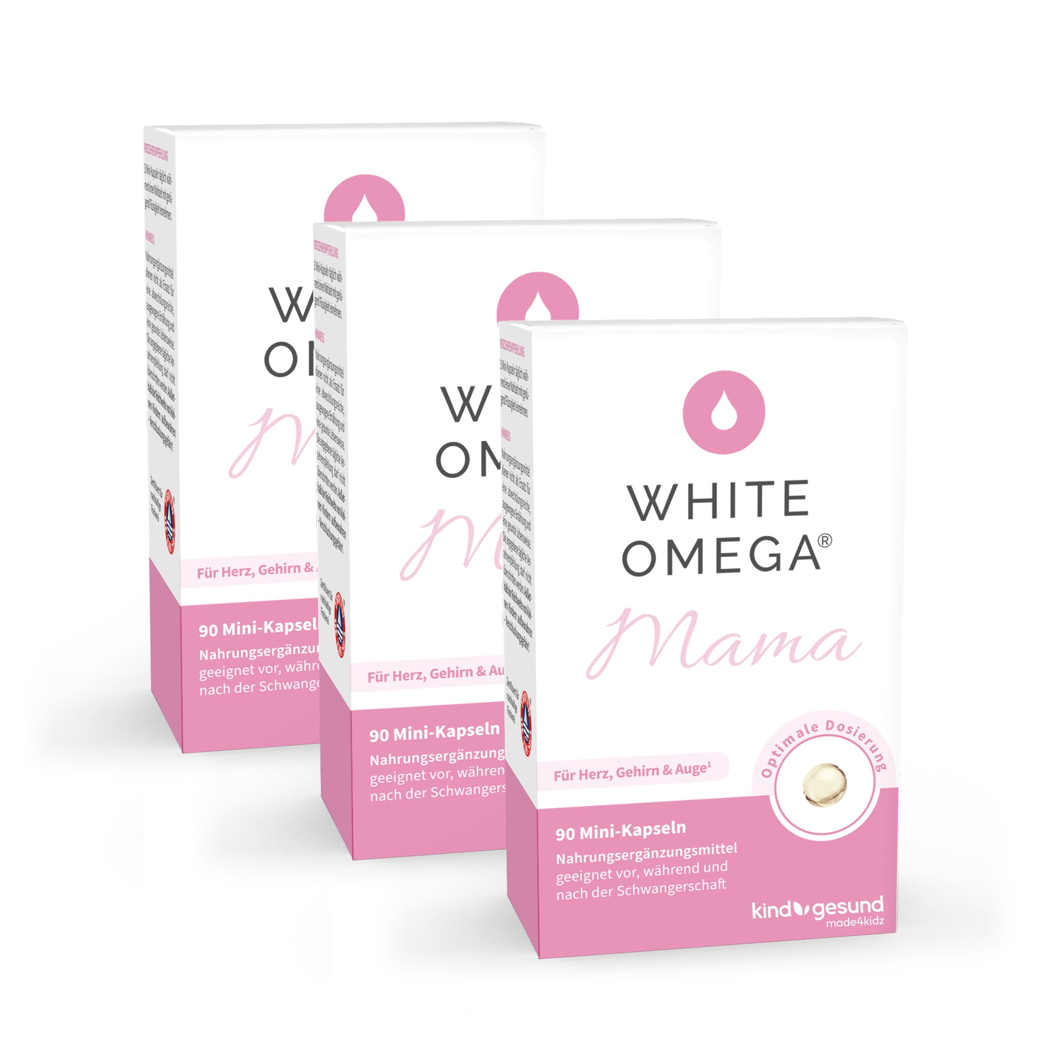 kindgesund Omega-3 für die Schwangerschaft - WHITE OMEGA® Mama Kapseln
