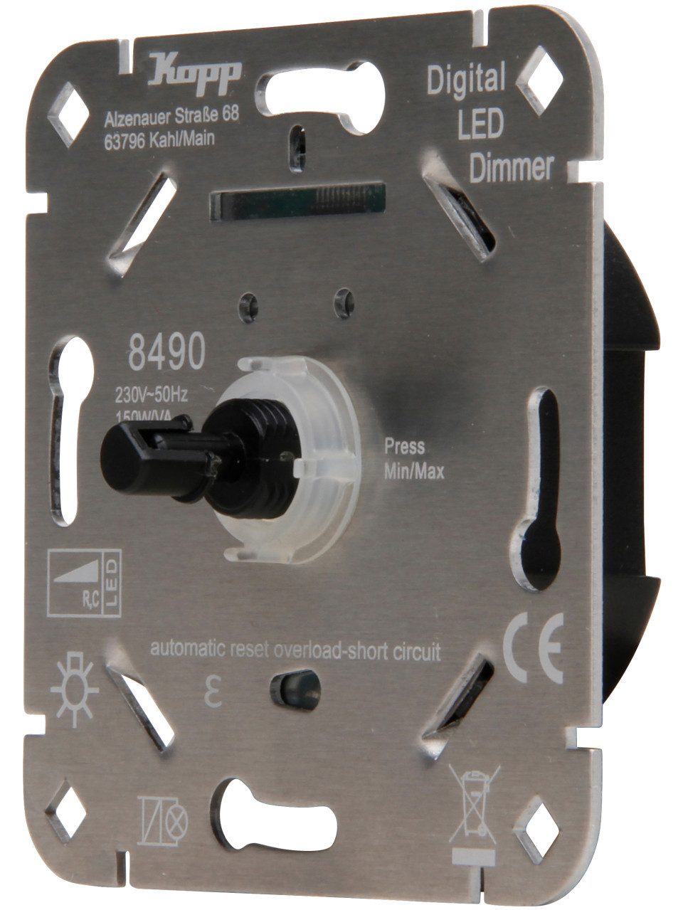 Kopp Aufputz-Steckdose Kopp LED-Druck-Wechseldimmer 0-150 W 849000513