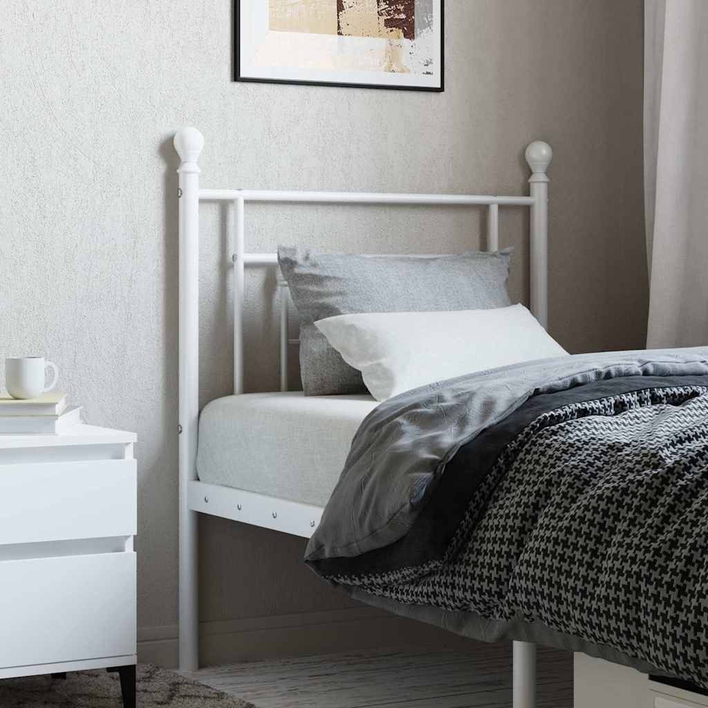 vidaXL Bett Ersatz-Kopfteil Metall Weiß 75 cm (1-tlg)