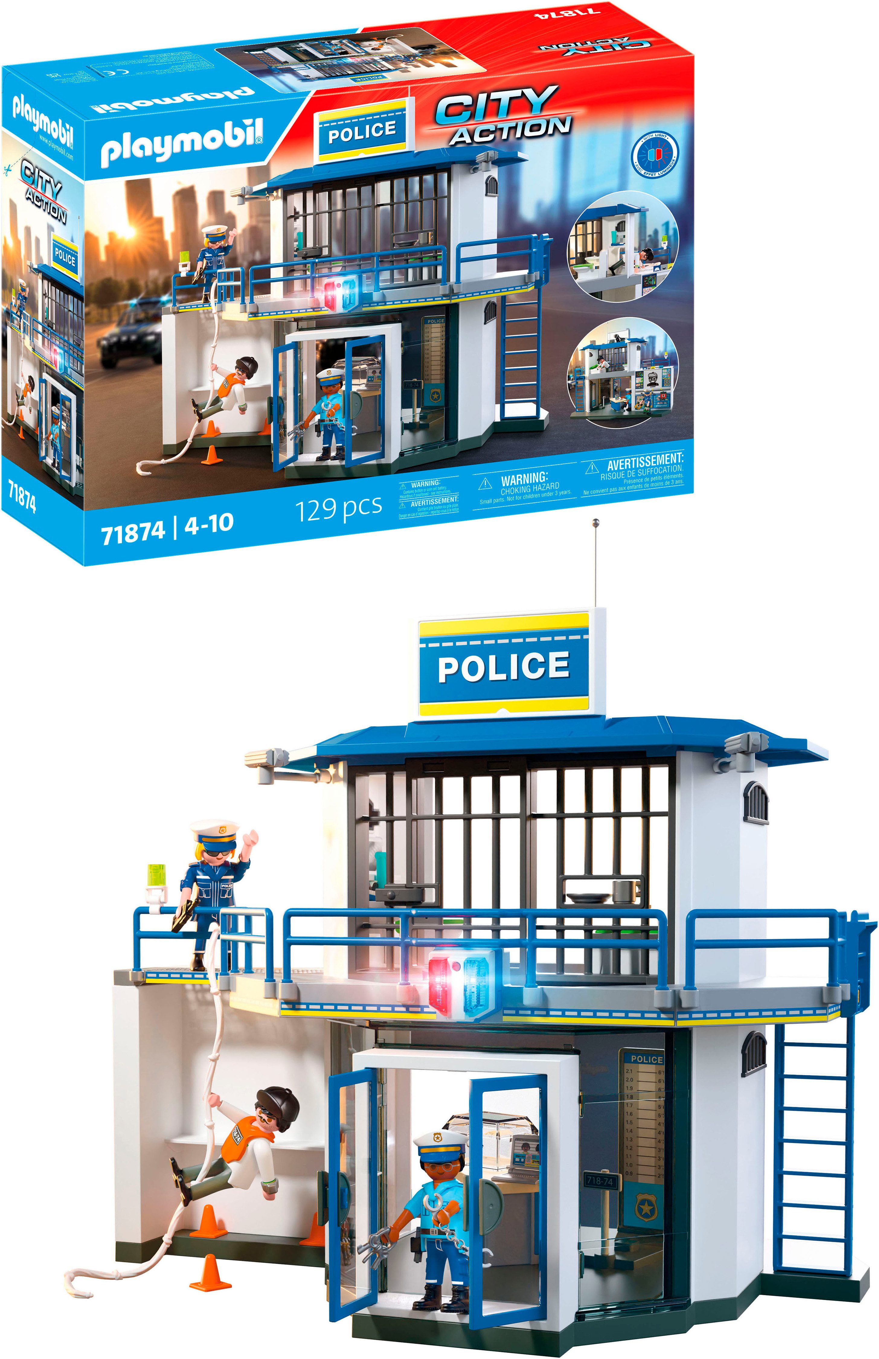 Playmobil® Polizeiwache mit Fahndungsraum (71874), Action Heroes Konstrukti günstig online kaufen