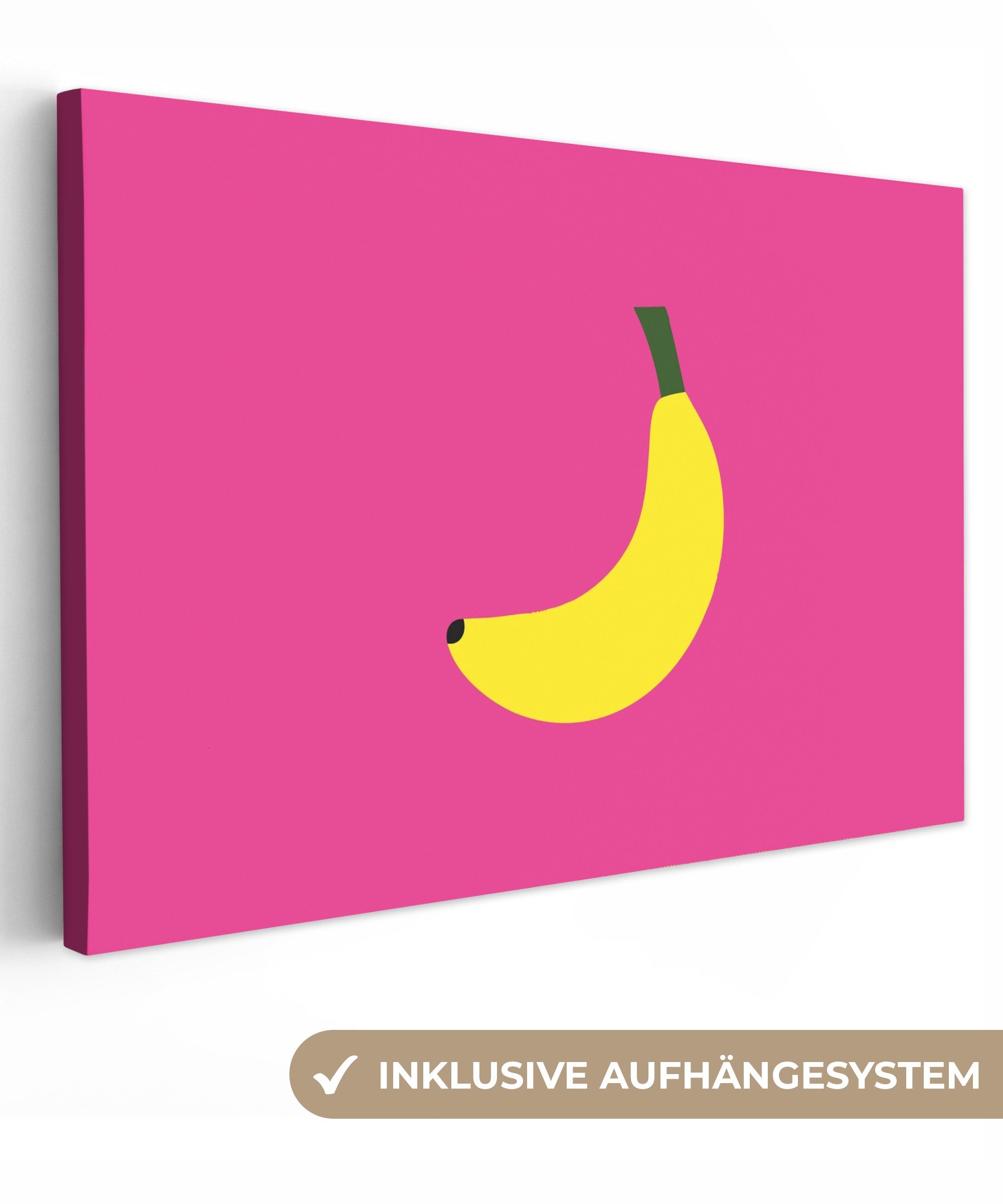 OneMillionCanvasses® Leinwandbild Banane - Gelb - günstig online kaufen
