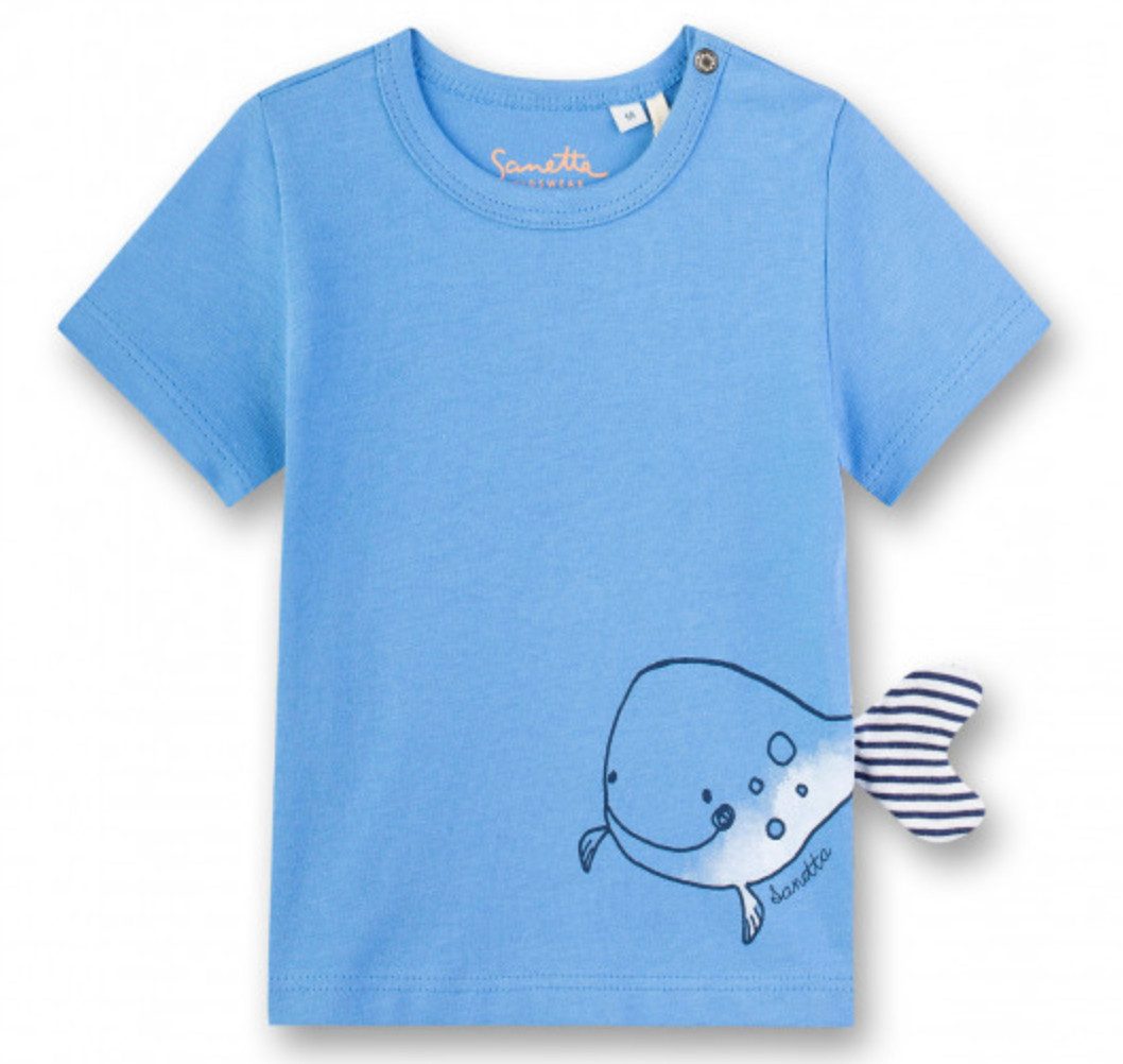 Sanetta T-Shirt Baby T-Shirt aus Baumwolle mit Wal-Motiv