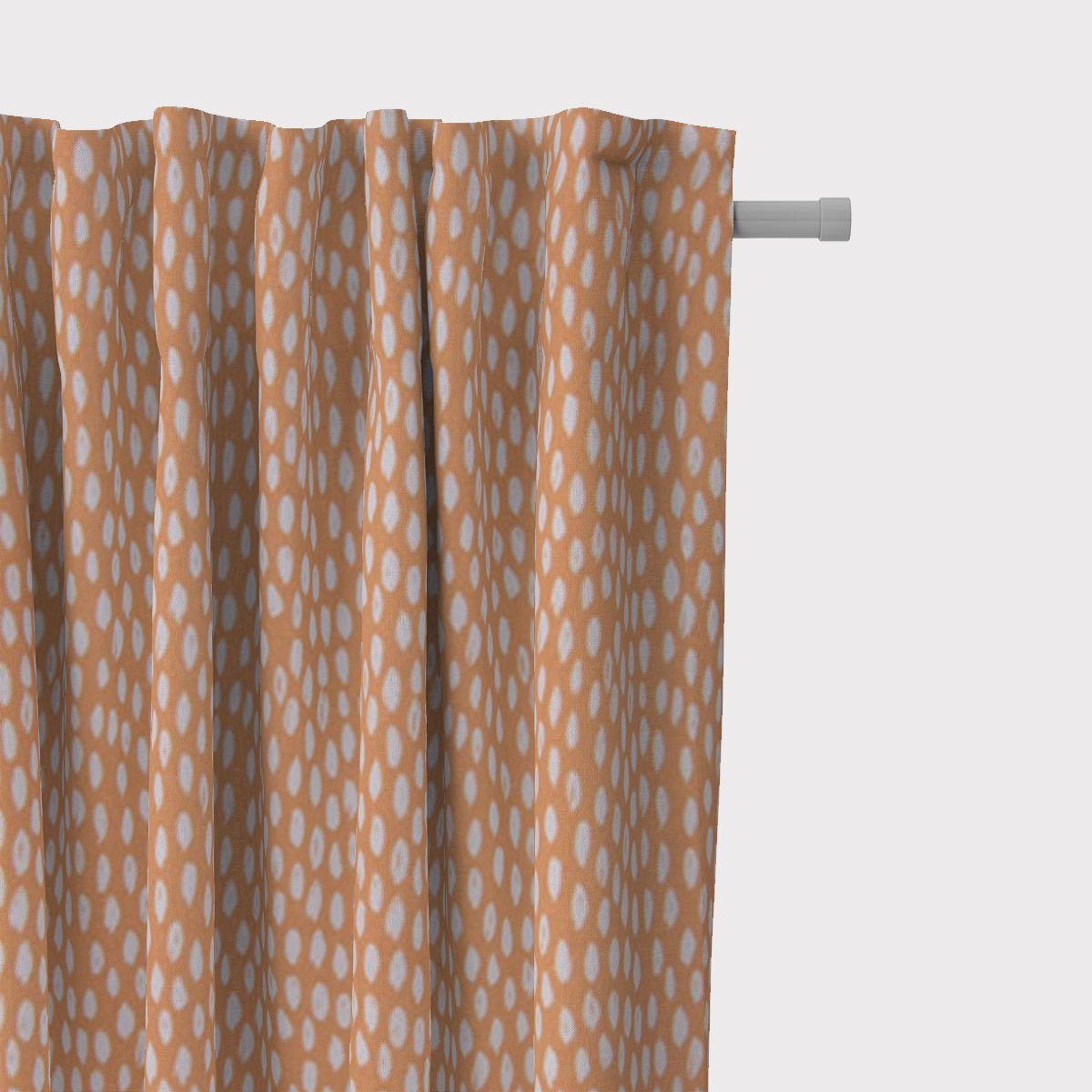 LEBEN., Bayside St), orange vorgewaschen Pinselstriche Tupfen 245cm, handmade, SCHÖNER made Vorhang in Vorhang Germany, Baumwolle, weiß (1 LEBEN. Smokband blickdicht, SCHÖNER