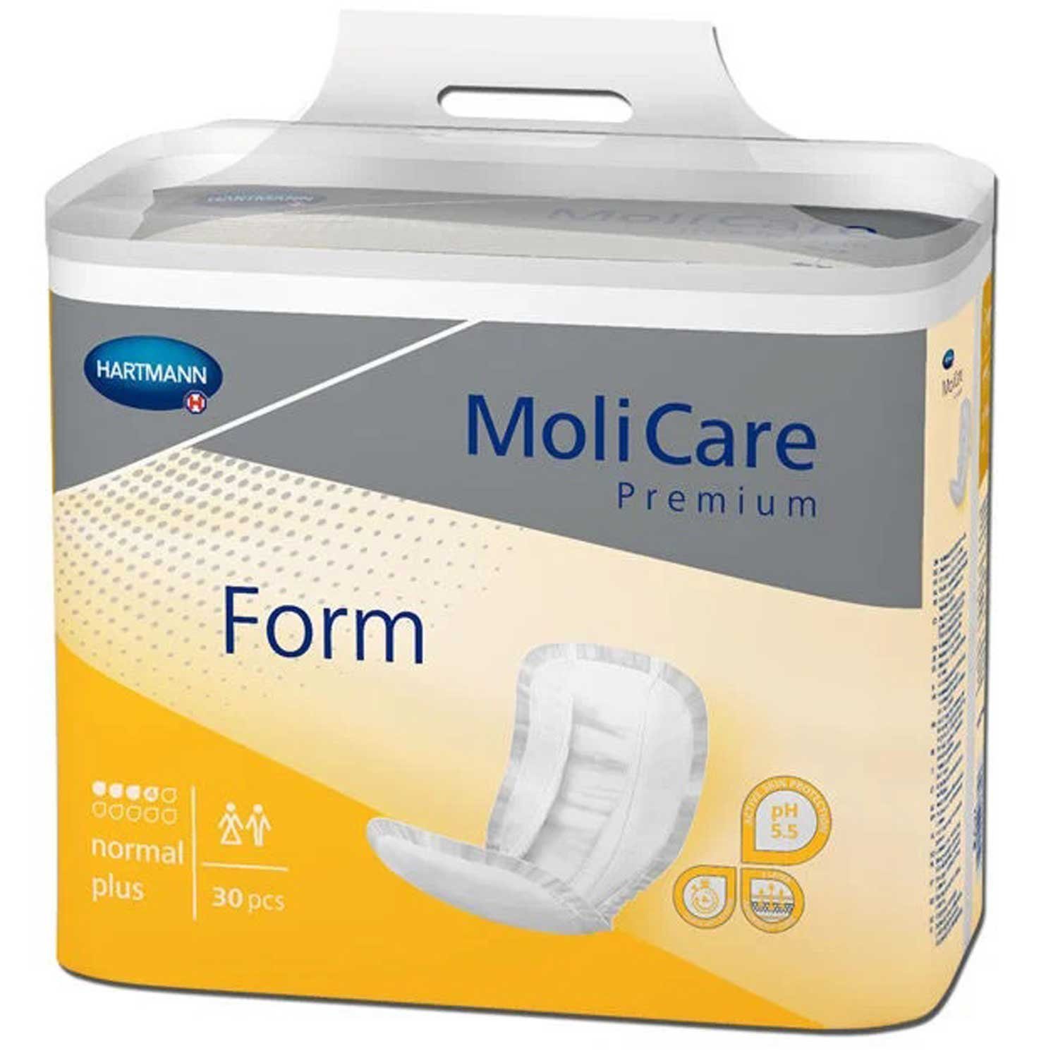 Molicare Inkontinenz-Einlage MoliCare® Premium Form 9 Tropfen Maxi x4, 9 Tropfen, 128-St., Sofort-Trocken-Gefühl, anatomische große Inkontinenzvorlage – Bild 5 von 5