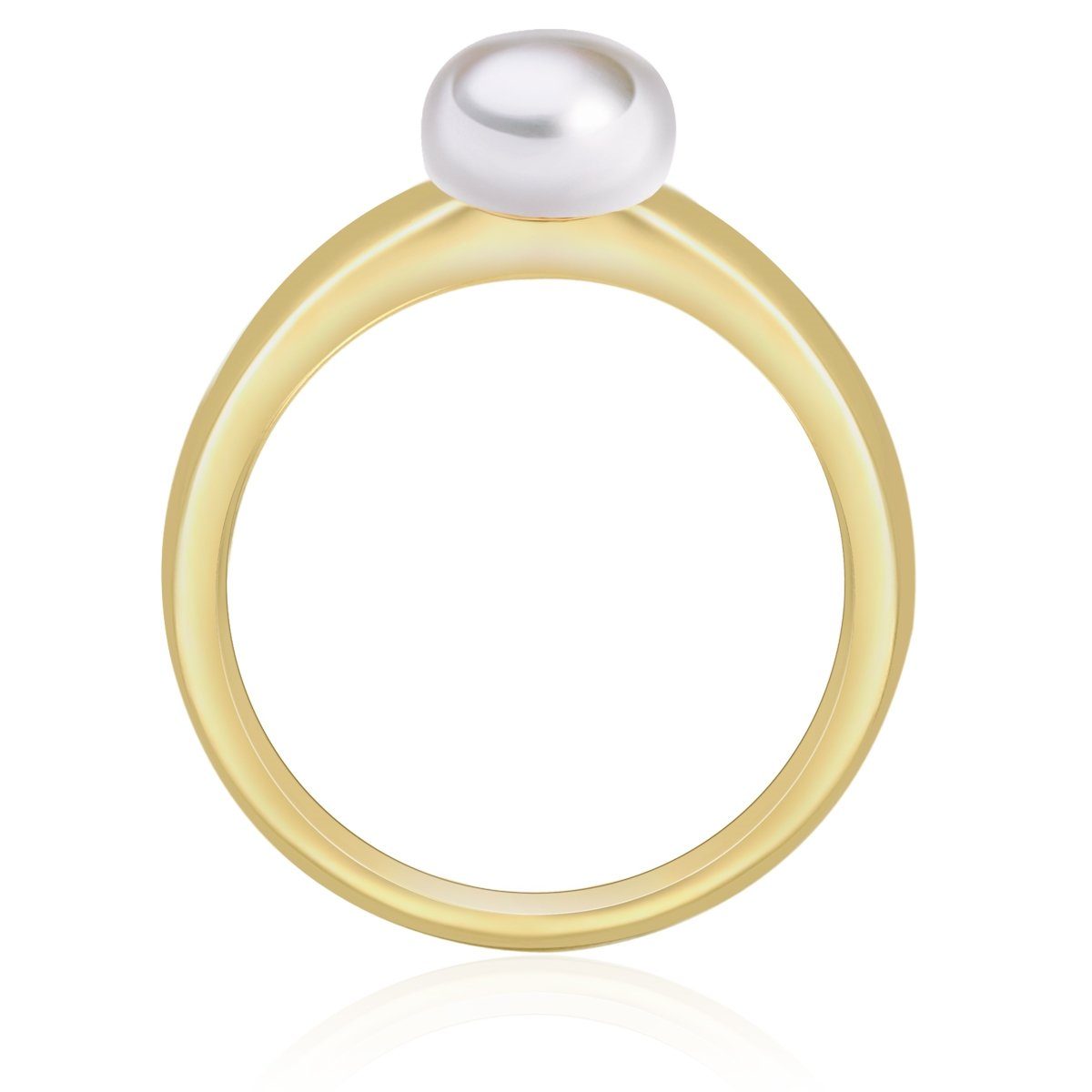 Valero Pearls Perlenring gelbgold, aus Süßwasser-Zuchtperlen günstig online kaufen