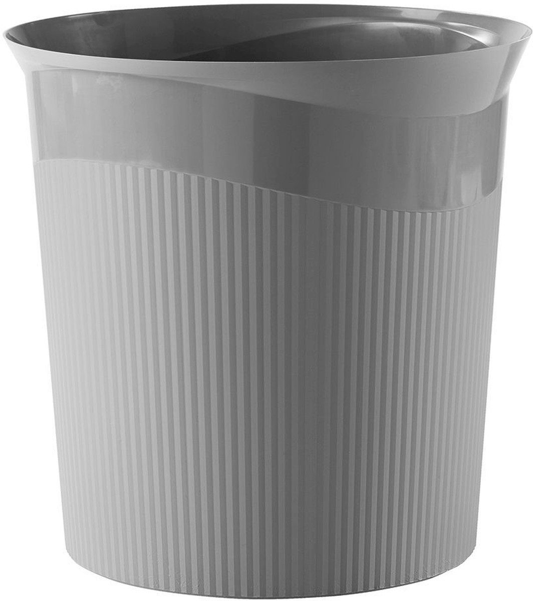 HAN-Bürogeräte Papierkorb Papierkorb Re-Loop 13 Liter 100% Recyclingmaterial rund dunkelgrau