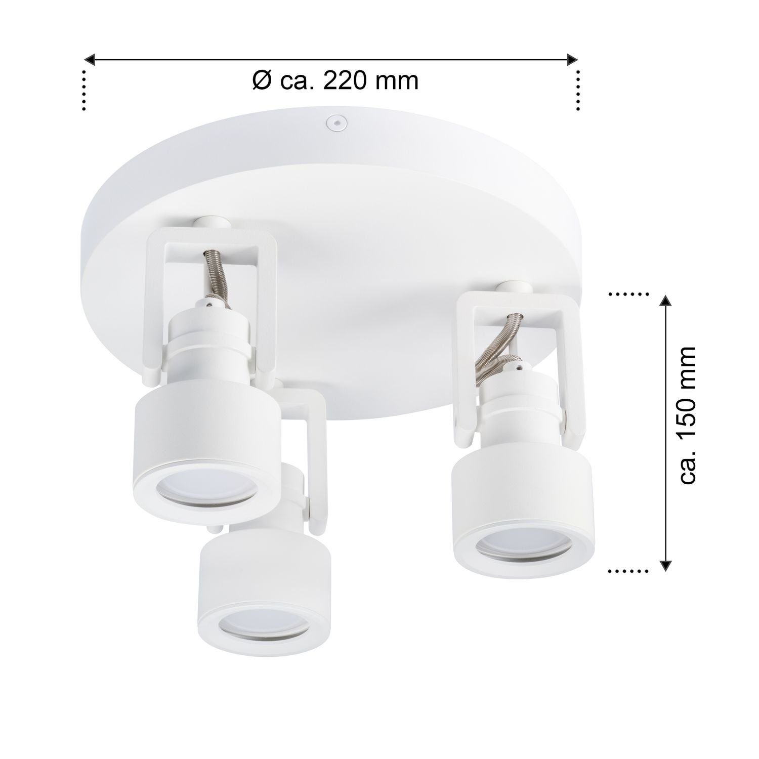 LEDANDO LED Deckenspots - Deckenstrahler GU10 - Adnos Spots für - weiß Leuchtmittel - LED 3er