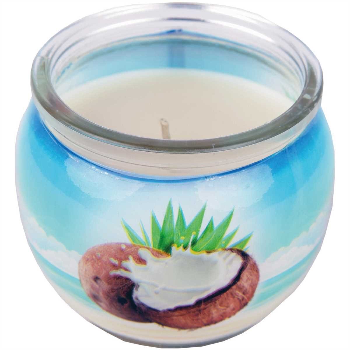 HS Candle Duftkerze im Glas (1-tlg), Coconut, Duftnote cremig & exotisch, Ø7x6cm, bis zu 22h Brenndauer – Bild 5 von 5