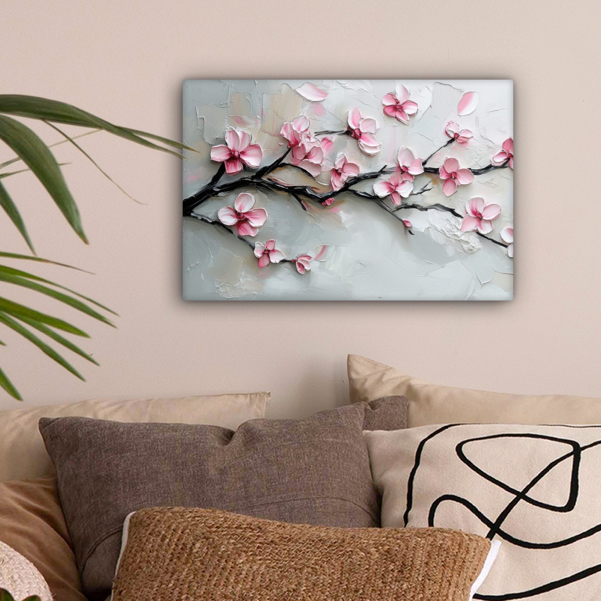 OneMillionCanvasses® Leinwandbild Blüte - Künstlerisch - Rosa - Sakura, Fot günstig online kaufen