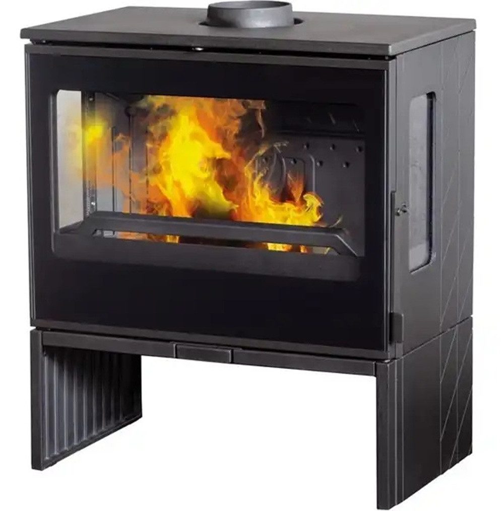 Plamen Kaminofen EEK A 3Scheiben-Gusskaminofen Plamen ECO 50, ext. Zuluft, 12 kW