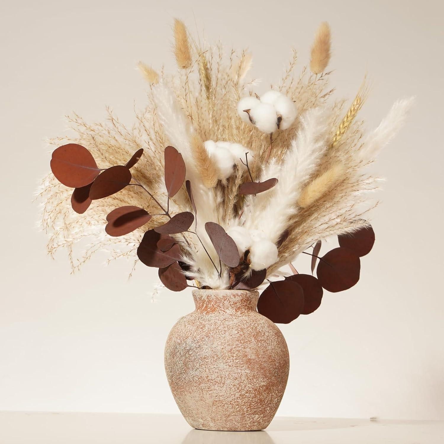 Trockenblume Pampasgras Deko Trockenblumen 44cm, LuxusKollektion, Höhe 1 cm