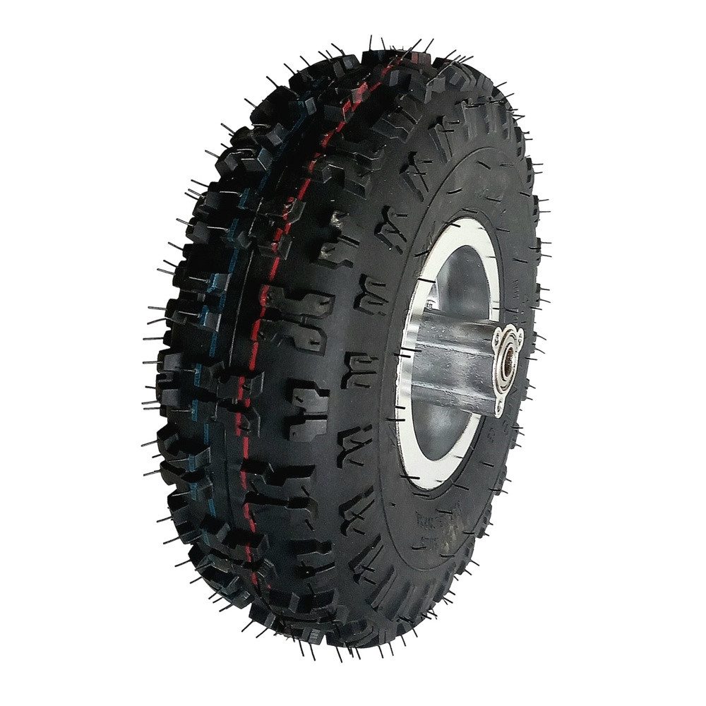 FunSport-Factory Kinderfahrzeug-Räder Komplettrad Kinderquadreifen Reifen 4.10-4, Stollenprofil, hoher Grip, für Kinderquads, robust & langlebig