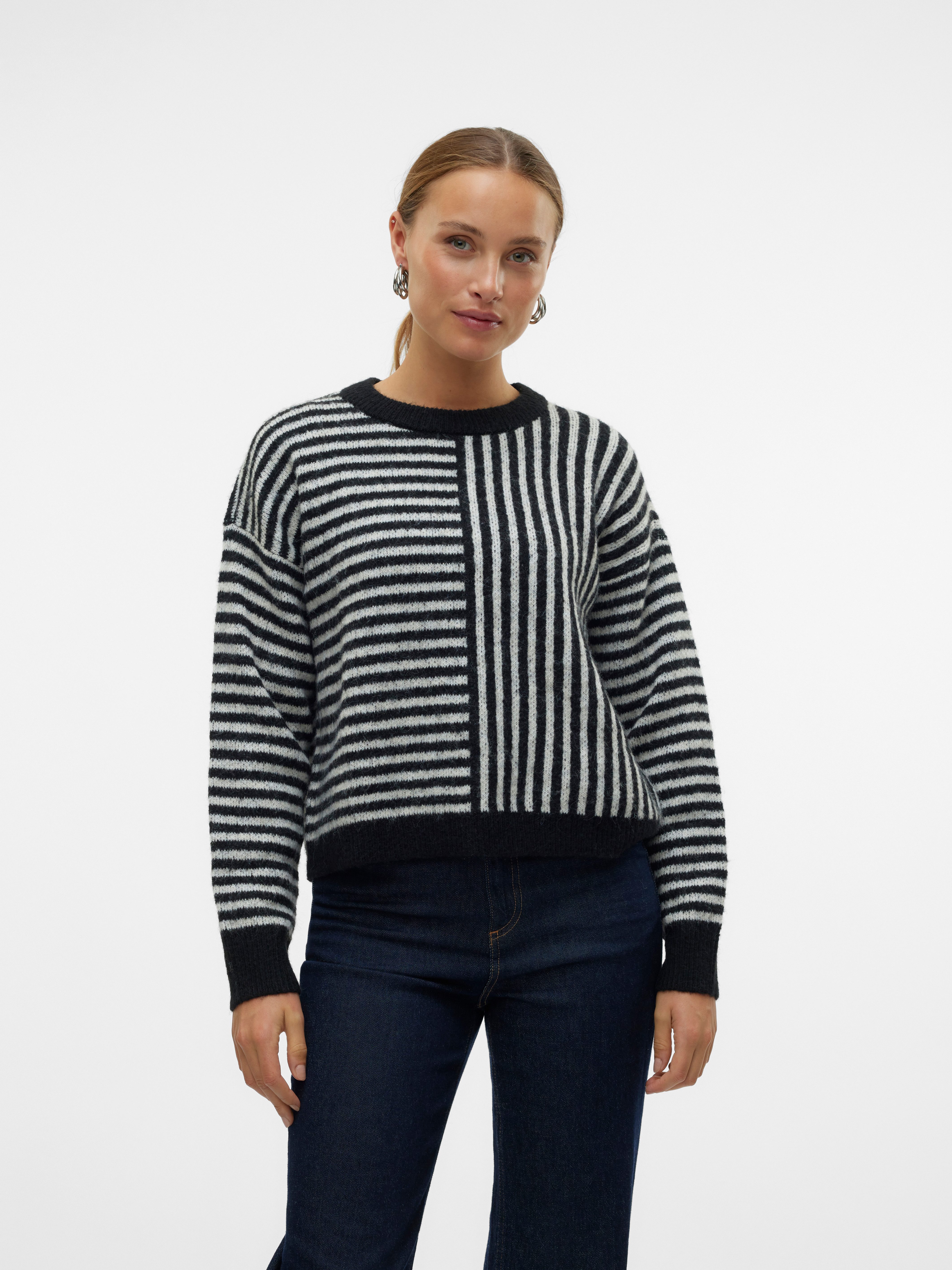 Strickpullover VMURANUS LS ONECK CROPPED PULLOVER GA BF