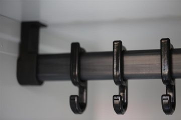 Steelboxx Spind für 1 Person Stahl-Kleiderschrank für Schwarz-Weiss-Trennung 180x50cm (1-St) Komplett verschweißt und montiert, keine Montage erforderlich