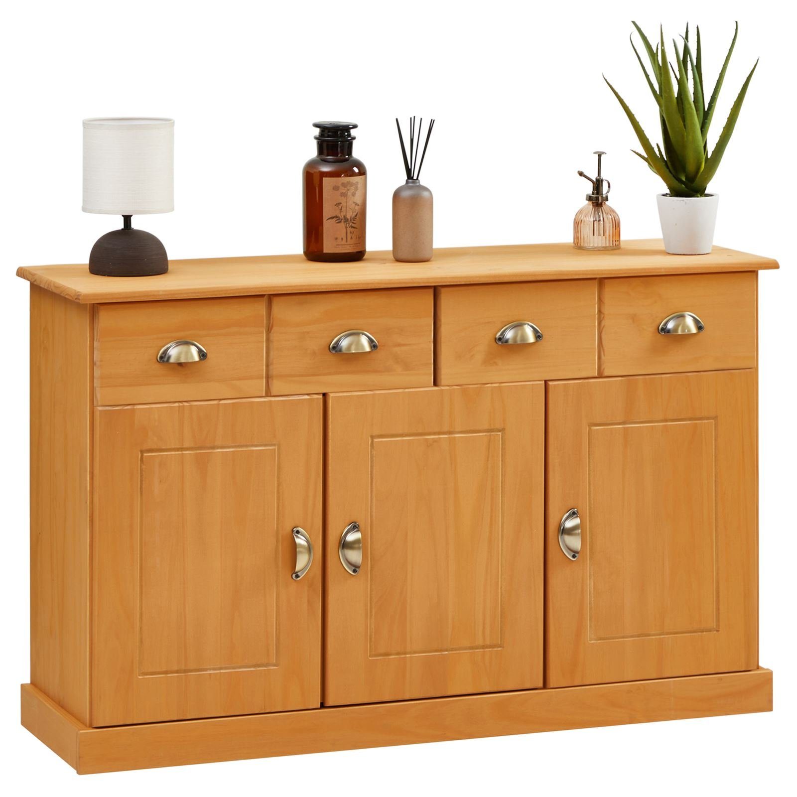 IDIMEX Sideboard PARIS, Sideboard Kommode Apothekerschrank Apothekerkommode 2 Schublade 3 Türe