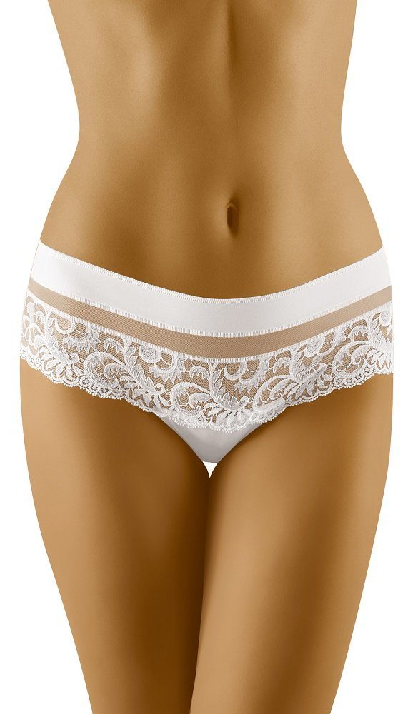 Spitze mit verziert Wolbar Stringpanty weiß Shorts-Strings