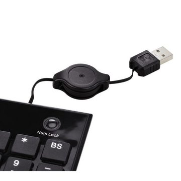 Hama Slimline Keypad "SK140", Schwarz USB-Tastatur