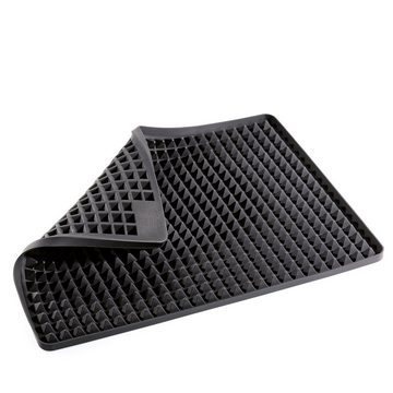 Küchenprofi Backmatte Backofenmatte schwarz rechteckig, Silikon (Stück, 1-tlg., 1 Backofenmatte), gleichmäßige Wärmeverteilung