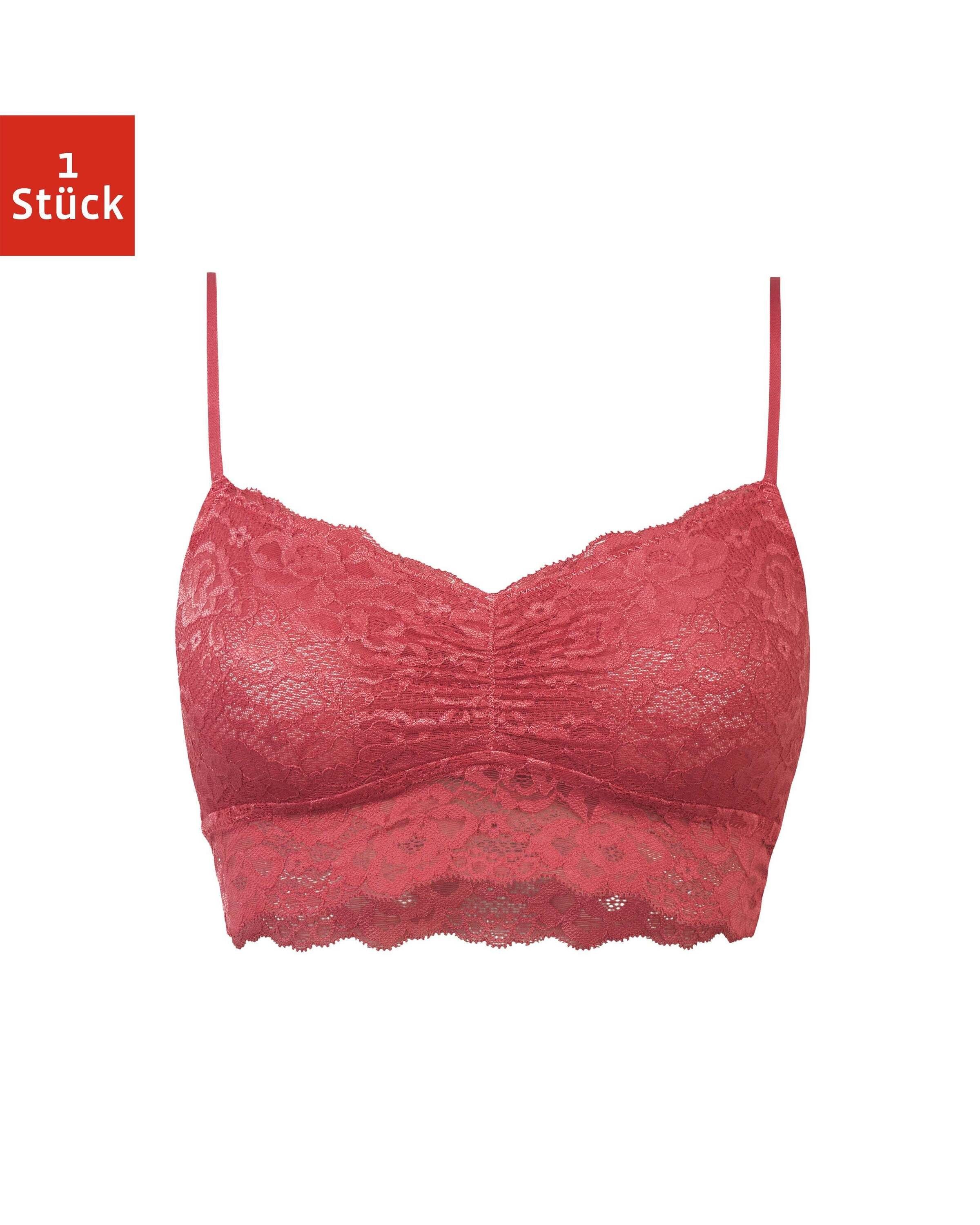 SNOCKS Bustier Spitzen-BH Damen (1-tlg) Soft Bustier ohne Bügel aus Spitze, günstig online kaufen