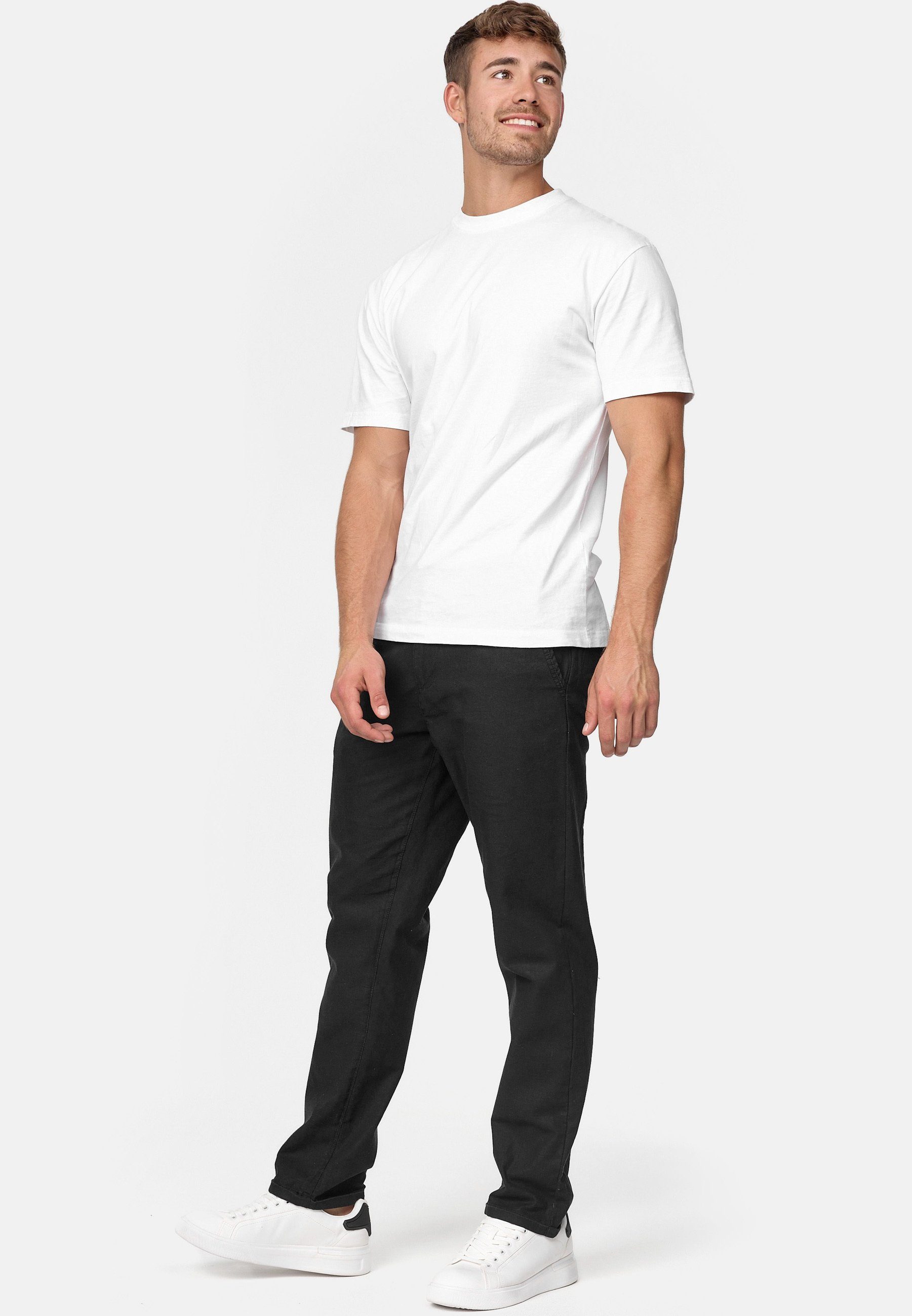 Indicode Leinenhose Herren Haverfield Sommerhose Leinen Herrenhose mit 4 Taschen