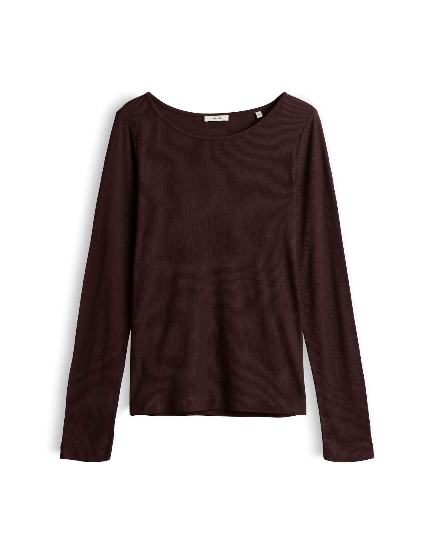 OPUS Longsleeve Smallo aus weichem Jersey Gerader Schnitt mit feiner Rippung und U-Boot-Ausschnitt – Bild 2 von 5