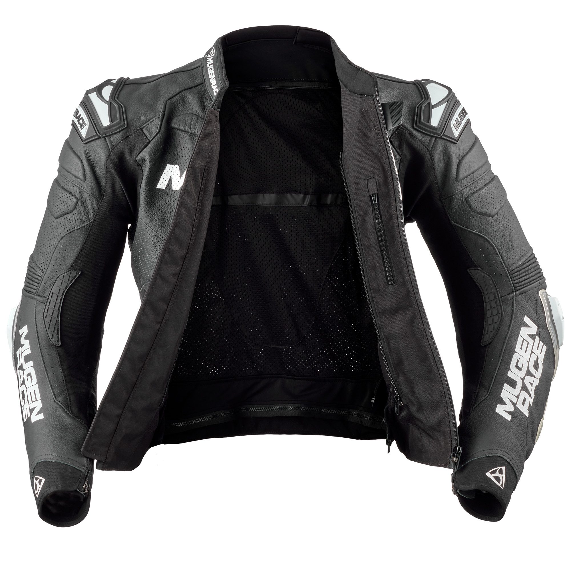MUGENRACE Motorradjacke Mry perforierte Motorrad Lederjacke Verbindungsreißverschluss,Ellenbogenprotektoren enthalten,perfori