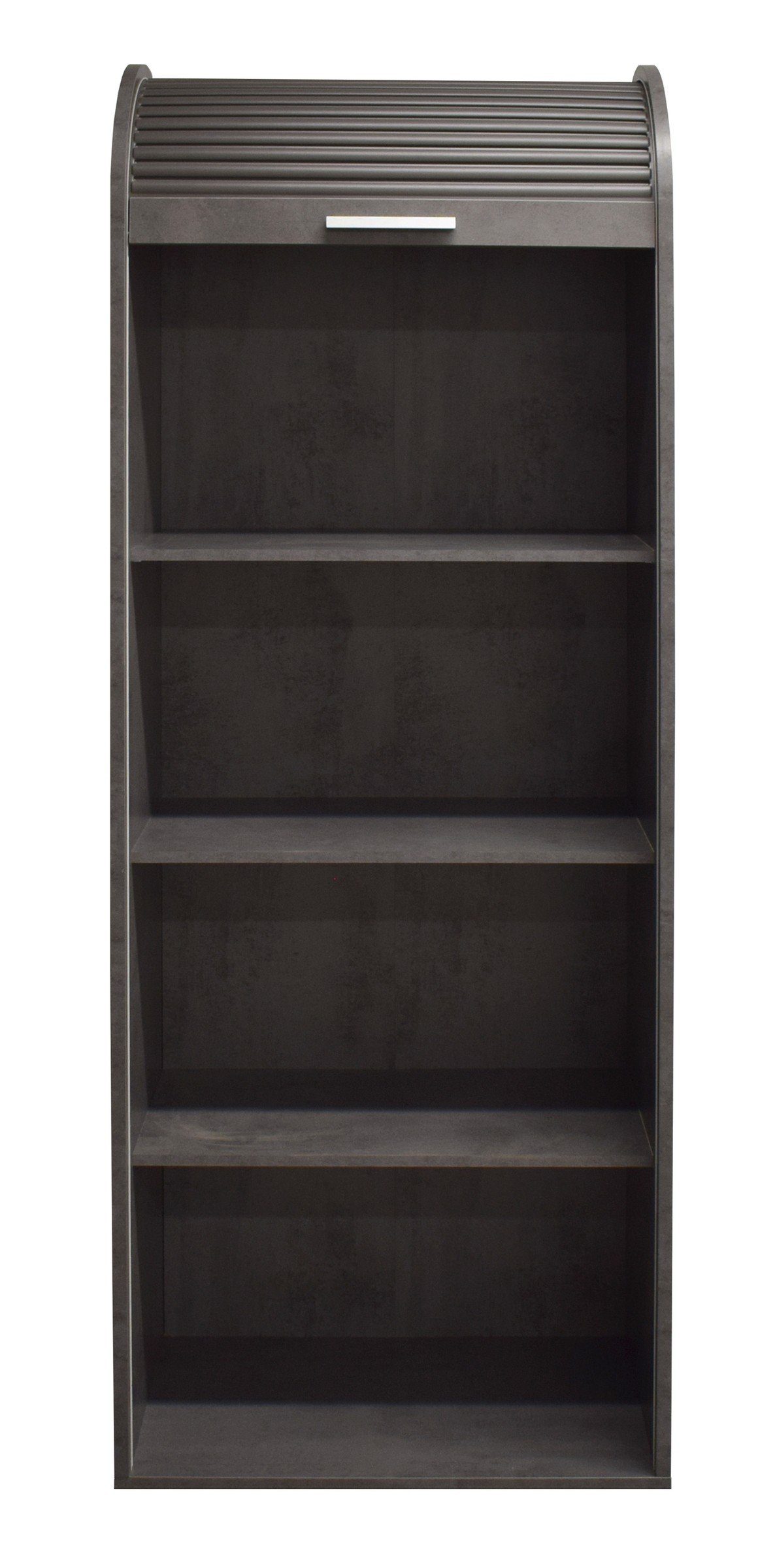 möbelando Jalousieschrank Jalousieschrank (BxHxT: 69x192x44 cm) in graphit / graphit mit 2 Einlegeböden