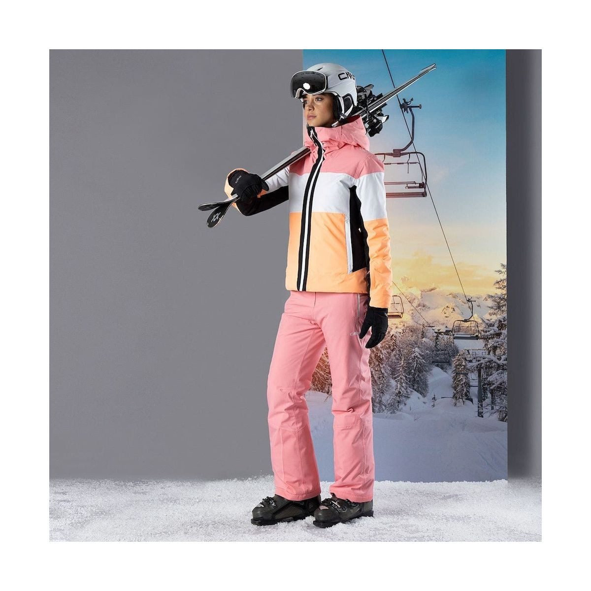 CMP Skihose Woman Pant Damen-Skihose in Unifarbe aus Twill
