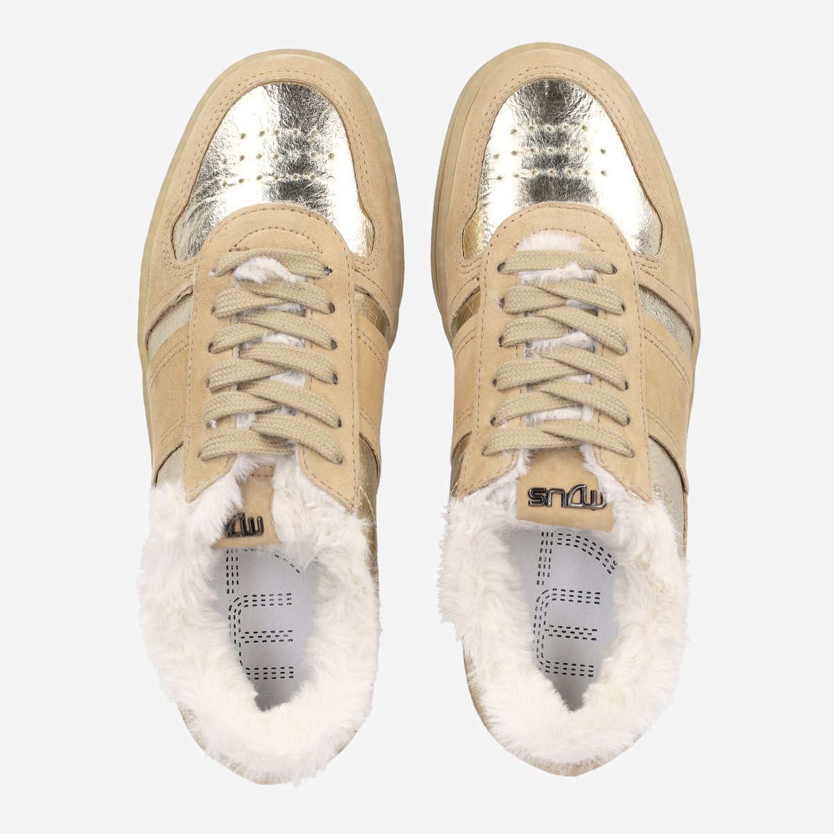 Mjus MJUS T94150 0003 AVENA, Warmfutter, Schnürschuhe, Beige / Gold, Damen Schnürschuh