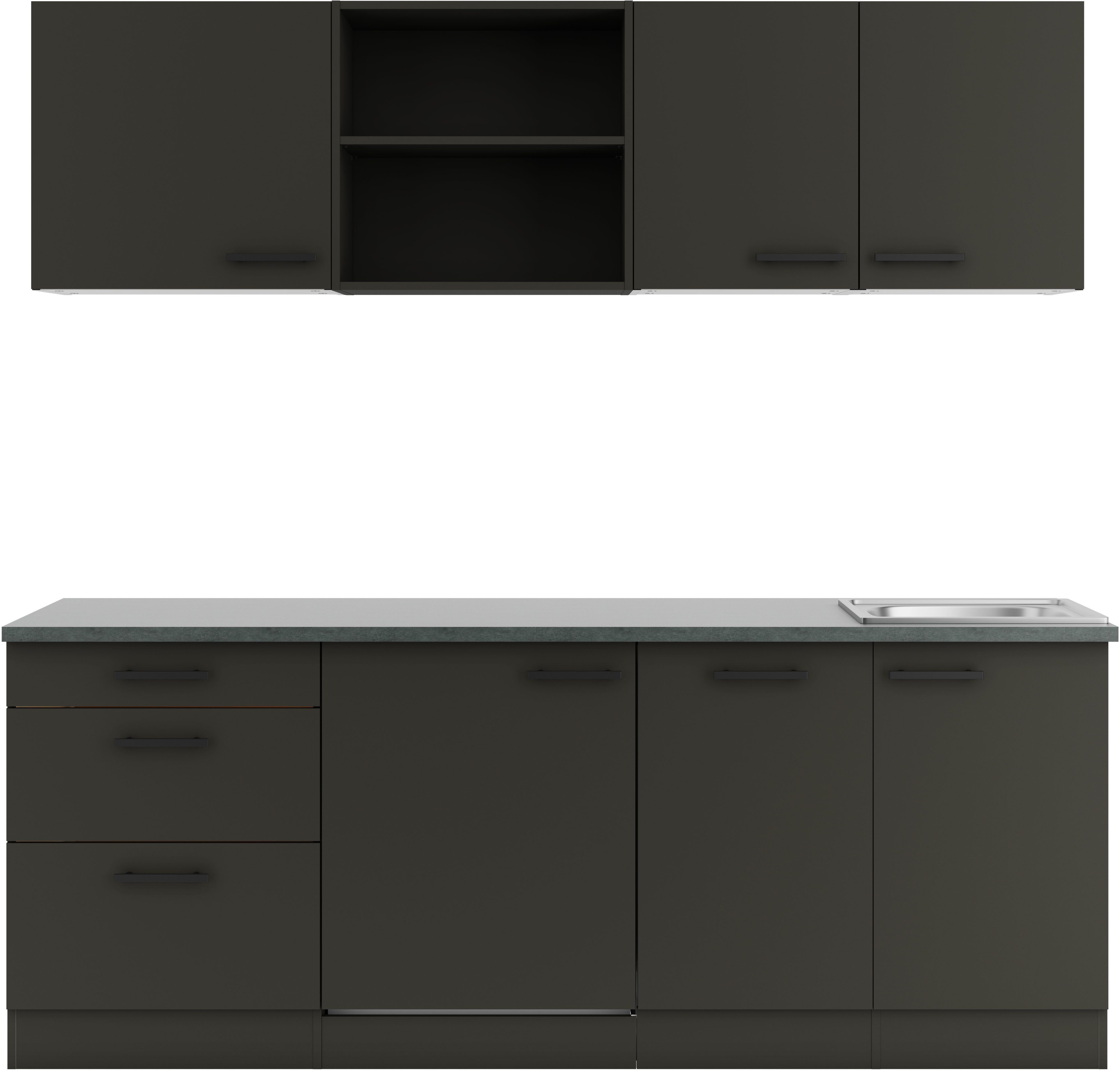 OPTIFIT Кухниzeile Palma, Breite 210 cm, wahlweise mit E-Geräten, seitenverkehrt stellbar