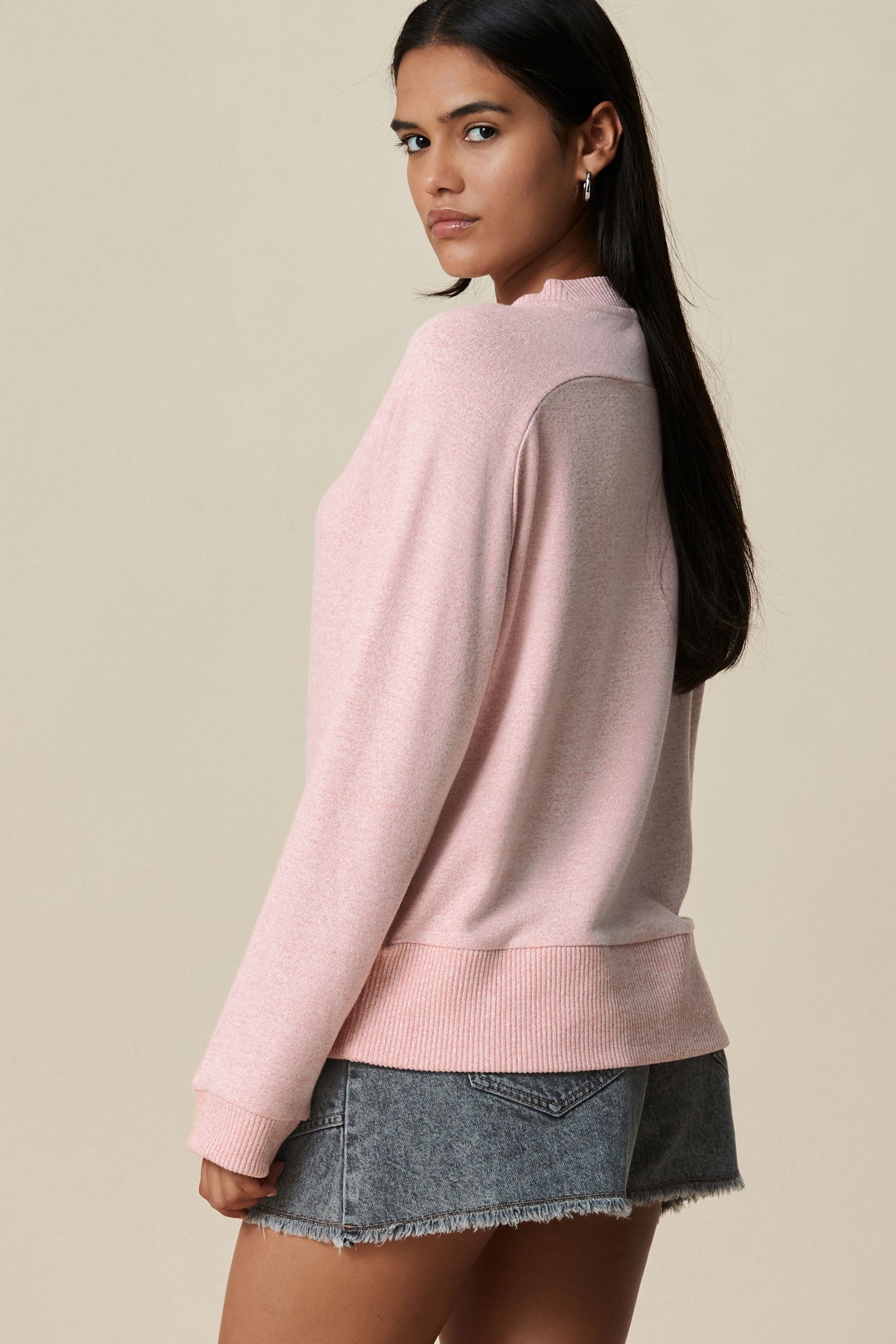 Next Strickpullover Weicher langärmeliger Pullover mit günstig online kaufen