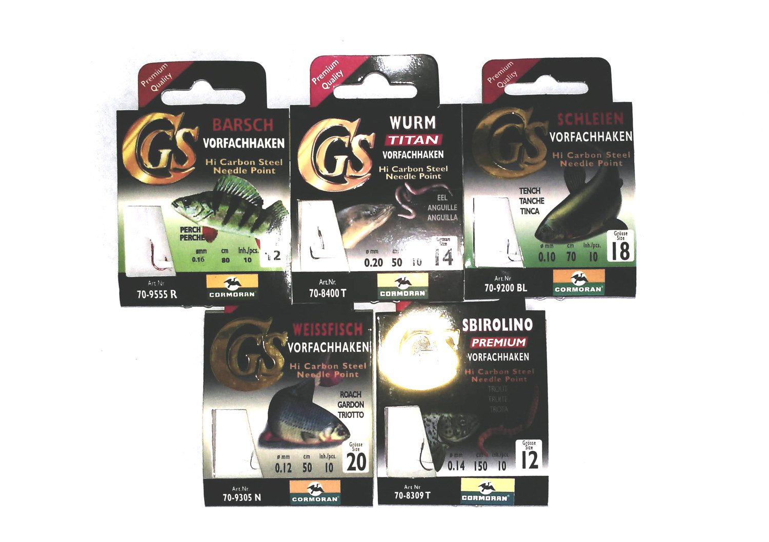 Daiwa Cormoran Wurmhaken Cormoran CGS-Angelhakenset, 5-teilig, Cormoran-Daiwa-Angelhakenset, 5-teilig