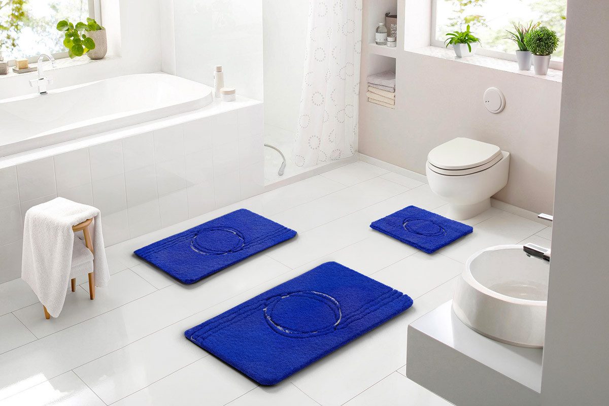 Batex Badematte Bolia, Höhe 27 mm, rutschhemmend beschichtet, fußbodenheizungsgeeignet, Polyacryl, rechteckig, extra weiches und pflegeleichtes Garn