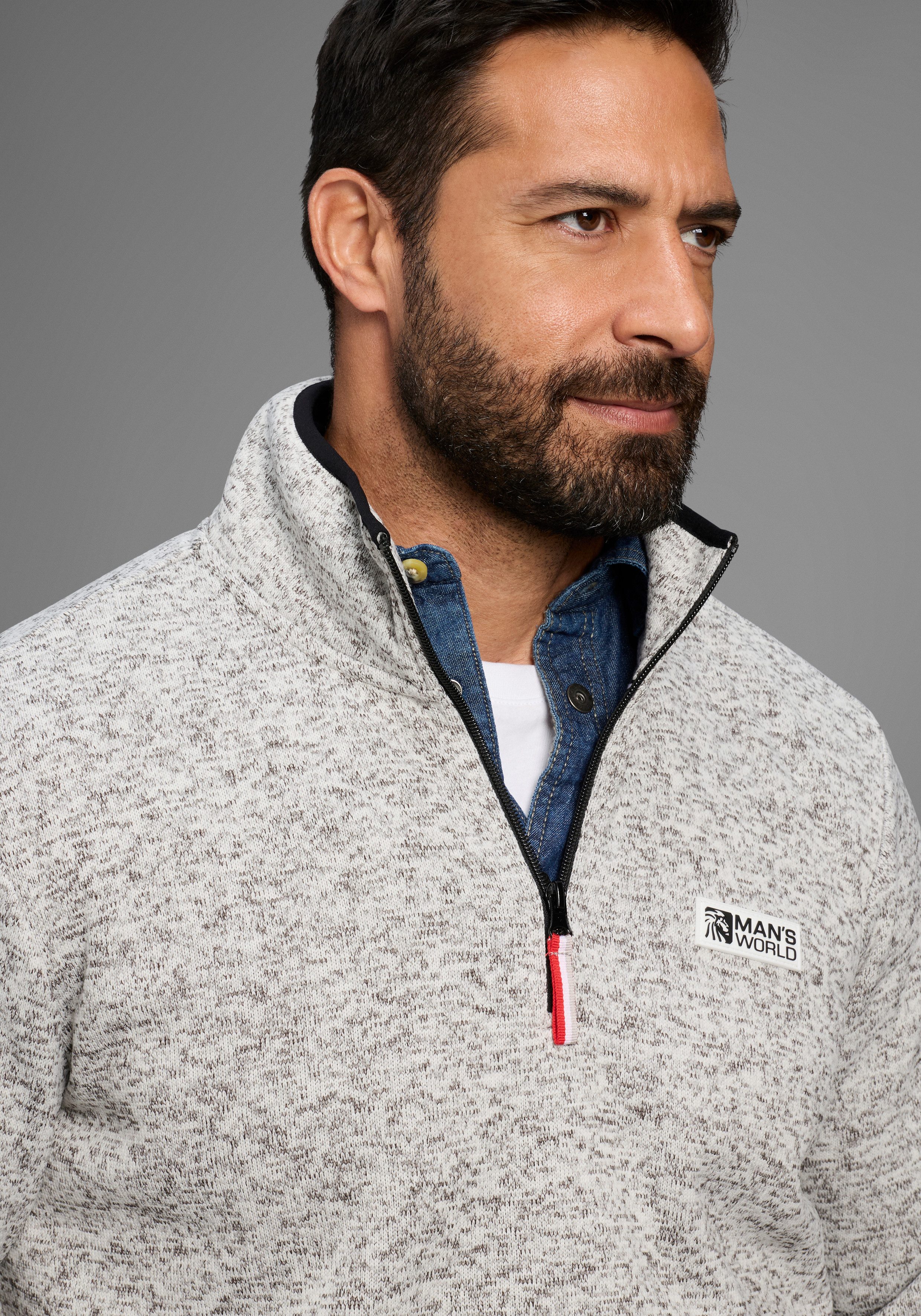 Man's World Fleecepullover Freizeit Allrounder