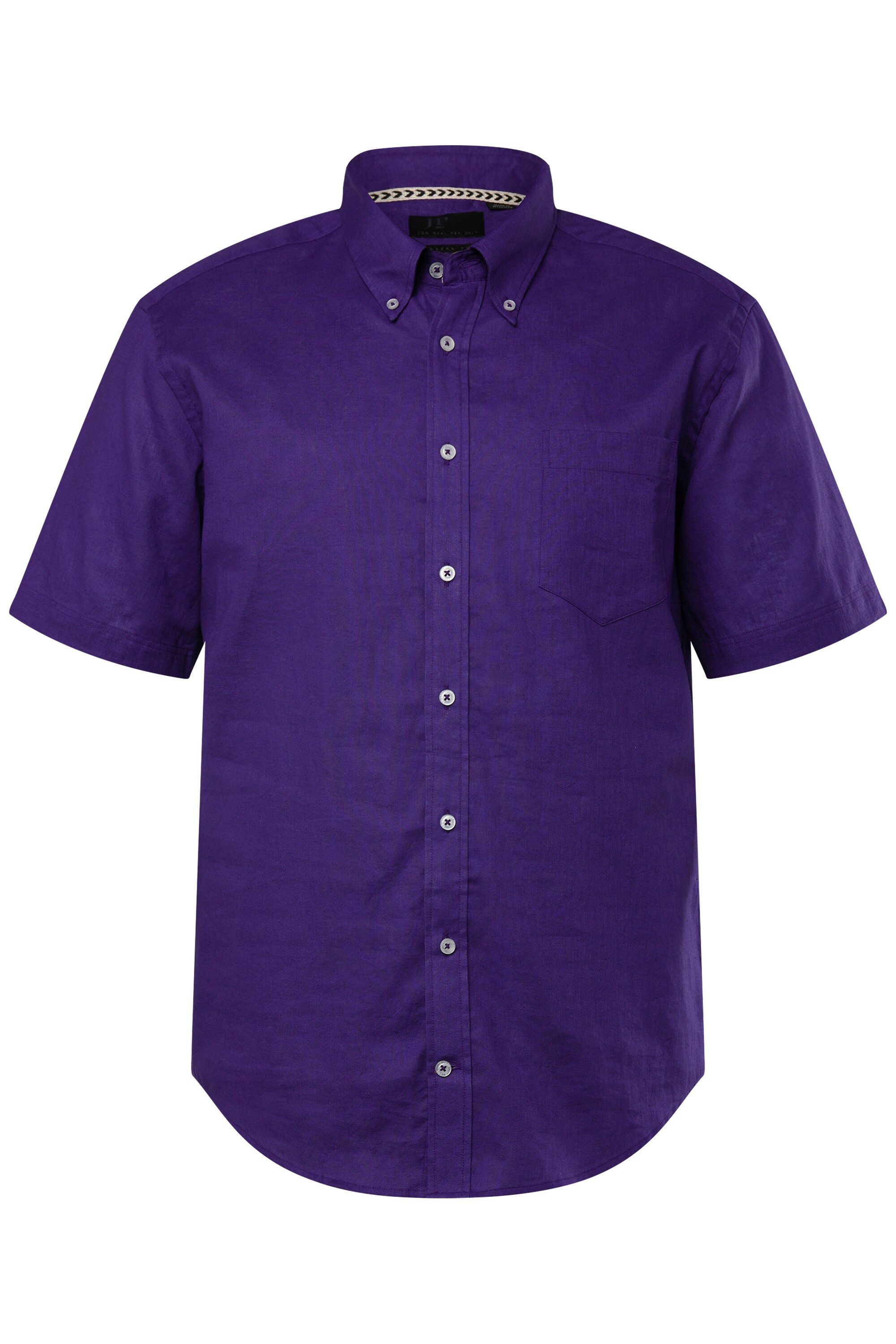 JP1880 Kurzarmhemd Hemd Halbarm Leinenmix Buttondown-Kragen günstig online kaufen