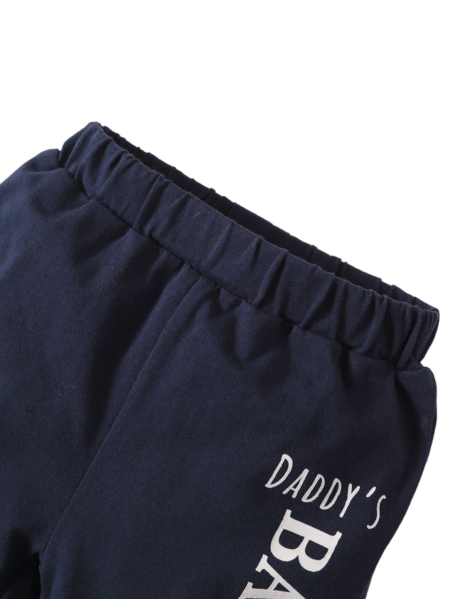 2-tlg) Shorts (Set, Shirt Baumwolle aus & und Blau Sommerlicher Baby-Strampler Shorts LAPA