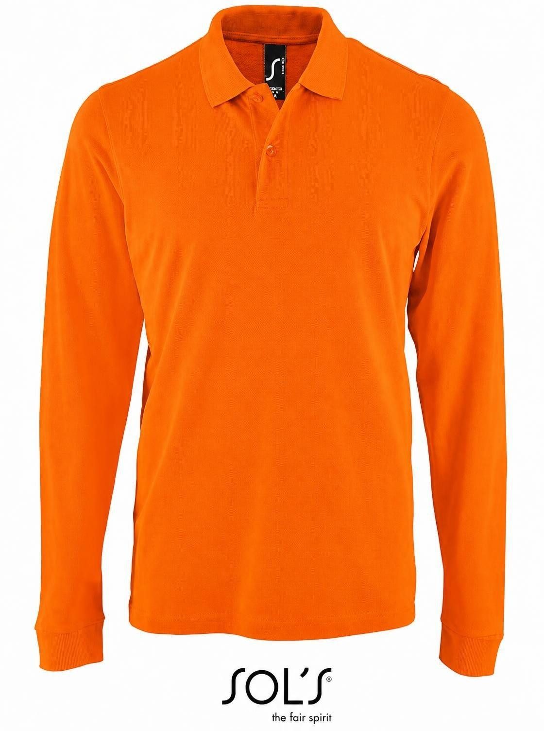 SOLS Langarm-Poloshirt Herren Long-Sleeve Piqué Polo Shirt Perfect