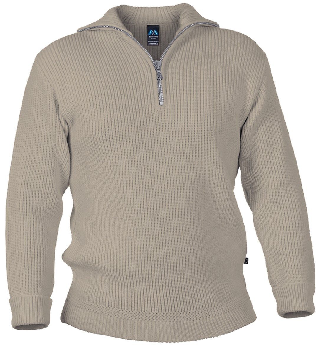 Blauer Peter Troyer aus Merino mit Metall-Reißverschluß