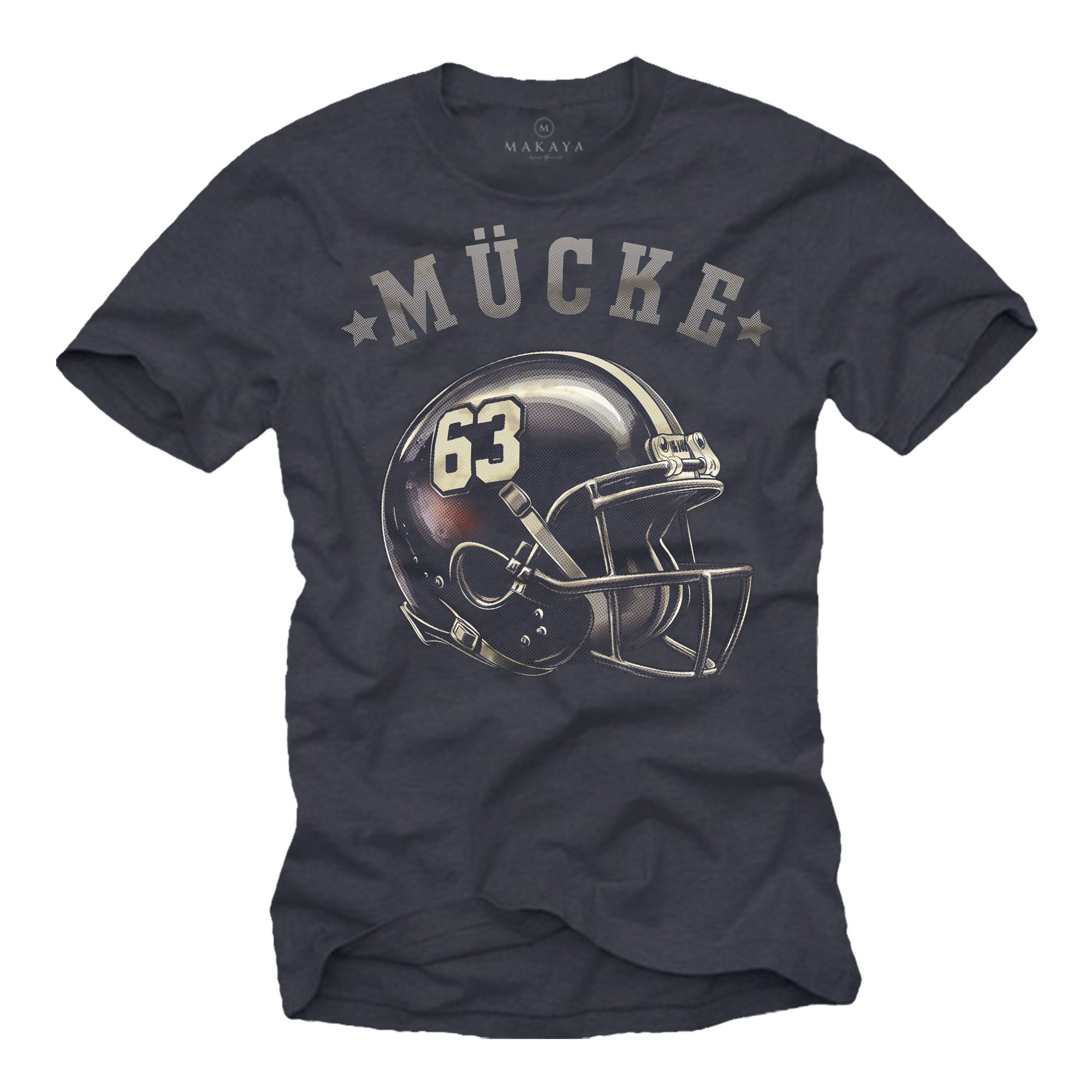 MAKAYA Print-Shirt American Football Helm Mücke günstig online kaufen