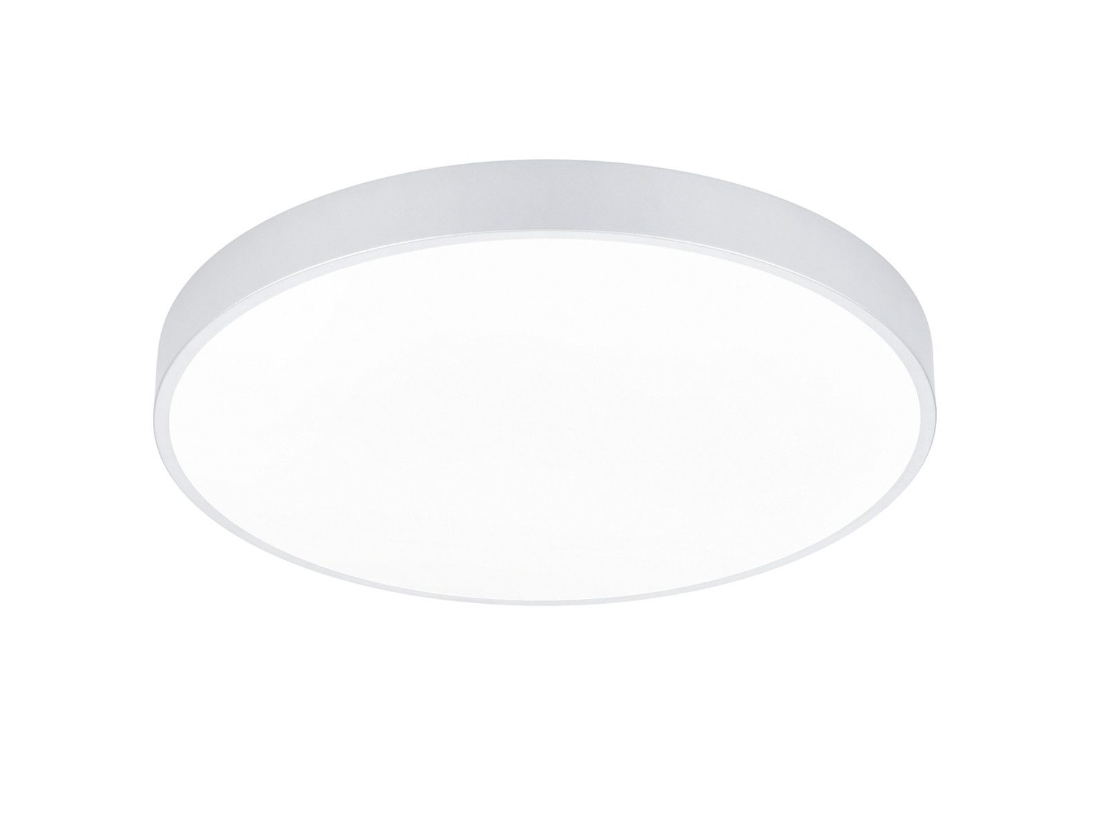 TRIO Leuchten LED Deckenleuchte, LED fest integriert, Warmweiß, Neutralweiß, Deckenbeleuchtung flach aus Metall auch zur Wandmontage geeignet Ø49cm