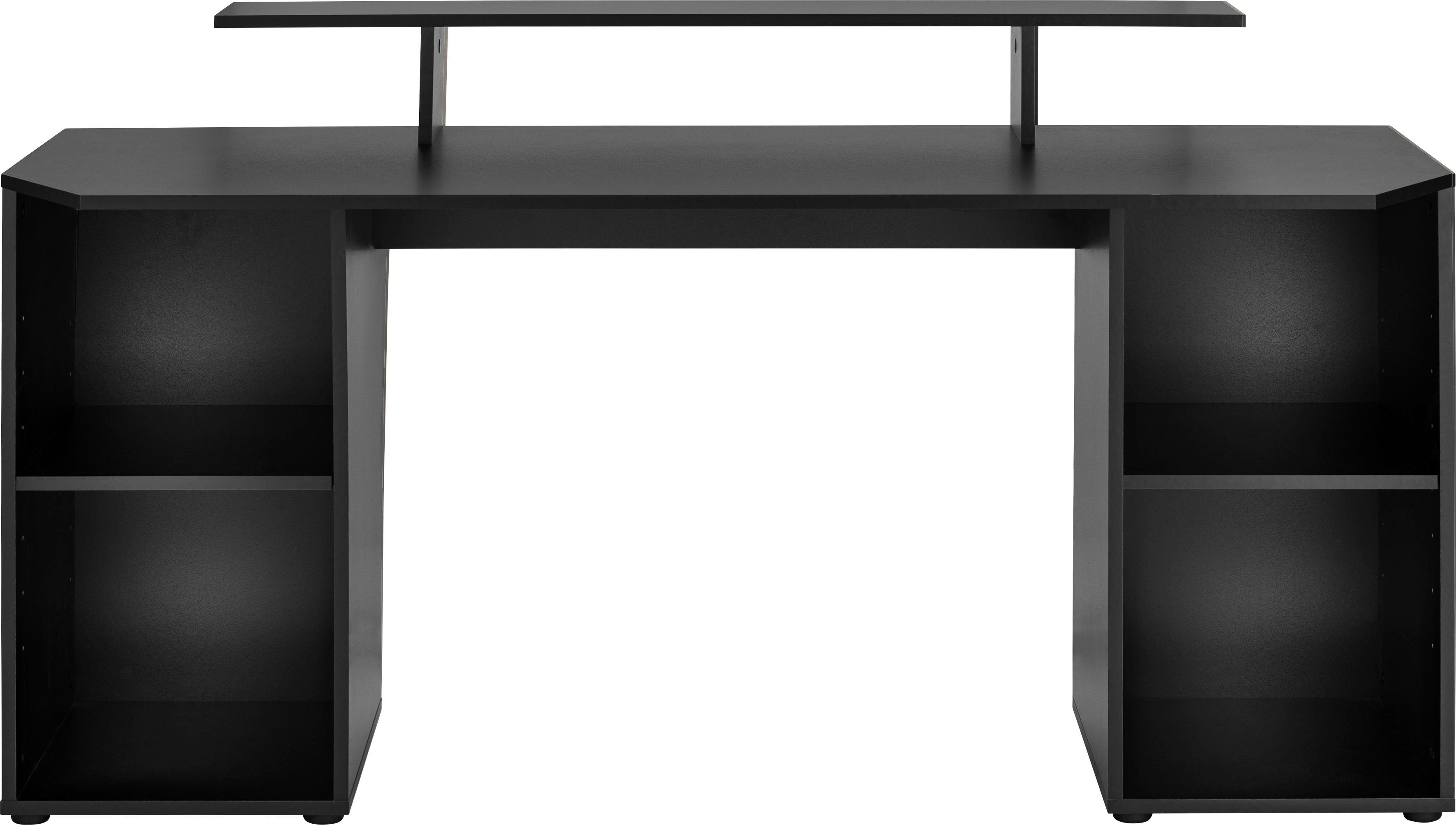 mit 160 Schreibtisch Schwarz Stauraum Schwarz borchardt Gamingtisch viel Möbel cm, Breite Tippy, |