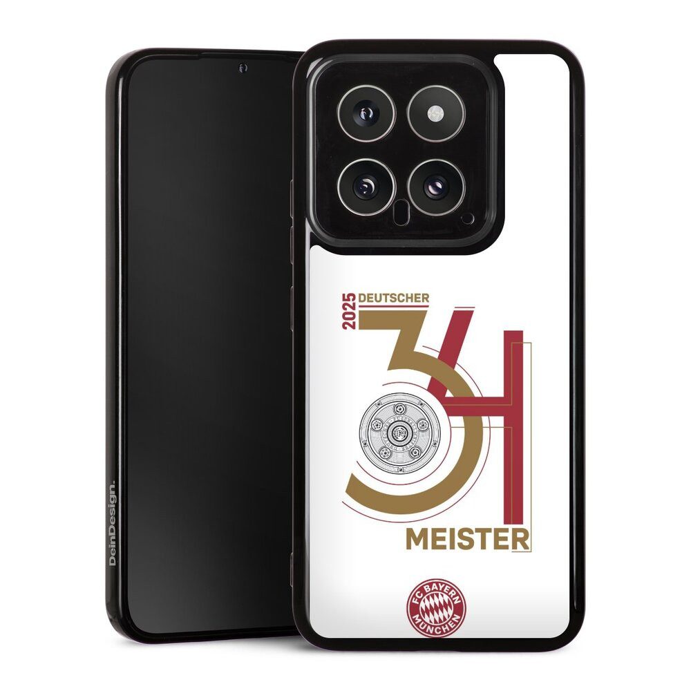 DeinDesign Handyhülle FC Bayern München Meister Offizielles Lizenzprodukt, Xiaomi 14 Silikon Hülle Bumper Case Handy Schutzhülle Smartphone Cover