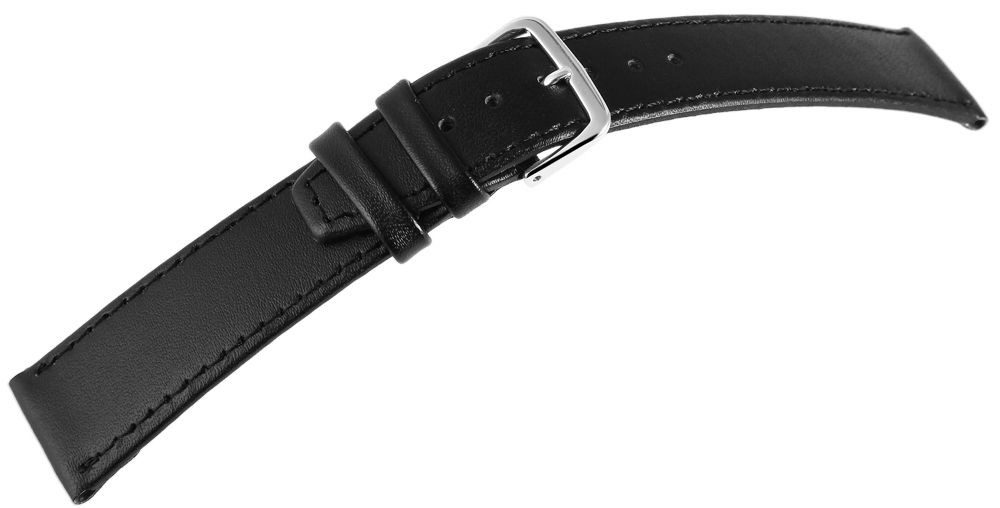 STEINMEISTER Uhrenarmband 8000072 Echtleder-Uhrenarmband, schwarz, 18 mm - 24 mm