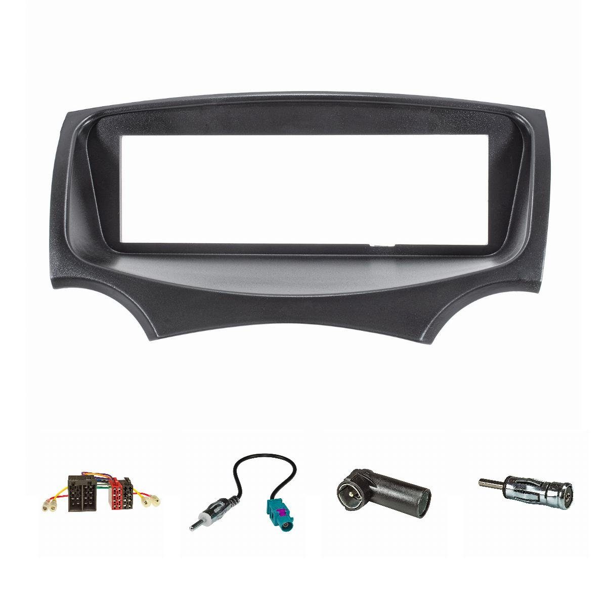 Radioblende Set passt für Ford KA RU8 Bj.2009-2017 schwarz mit Radioad Autoradio