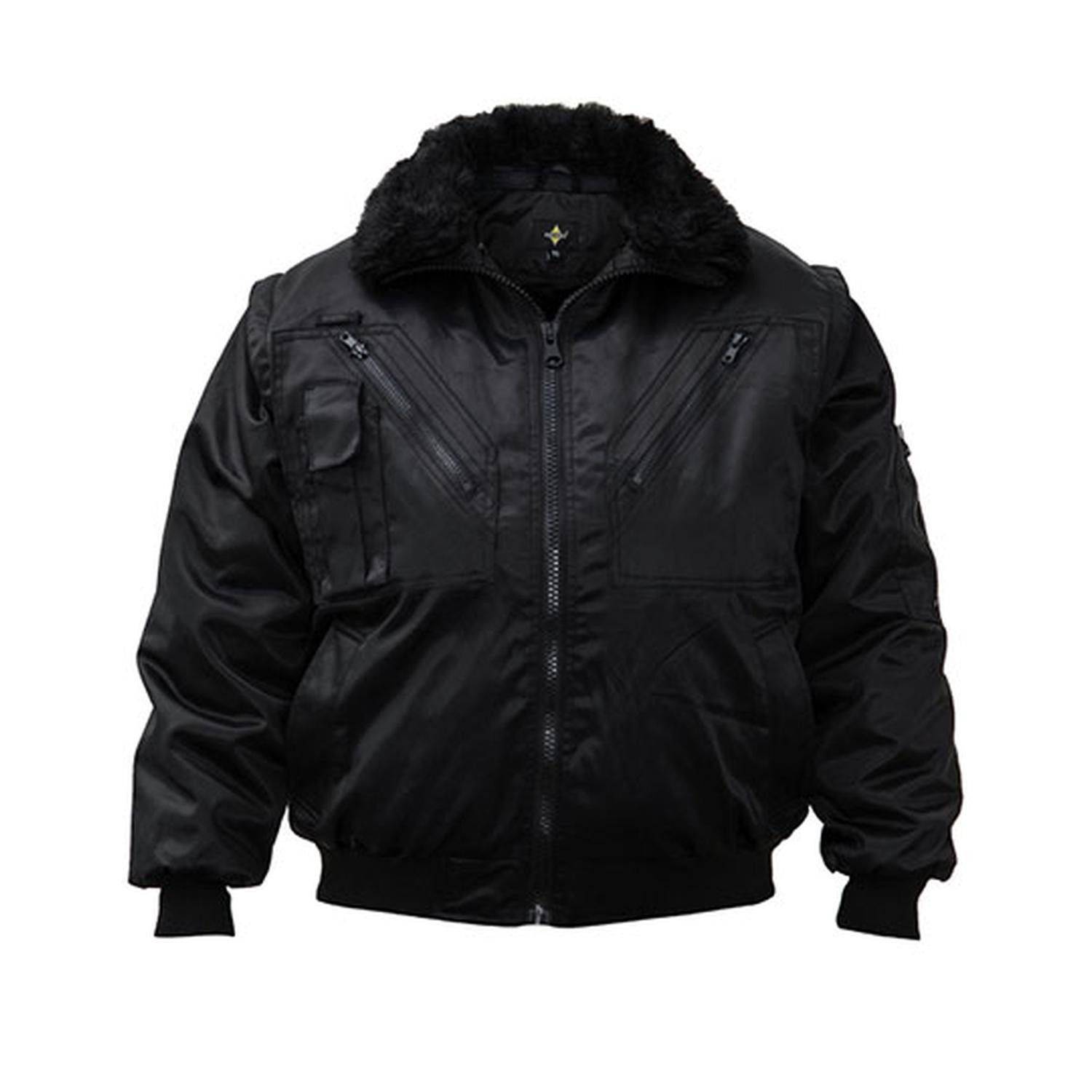 Produktbild von TeXXor OSLO 4-in-1 Pilotjacke – Winter-Arbeitsjacke Mit Abnehmbaren Ärmeln, Rot, Herren