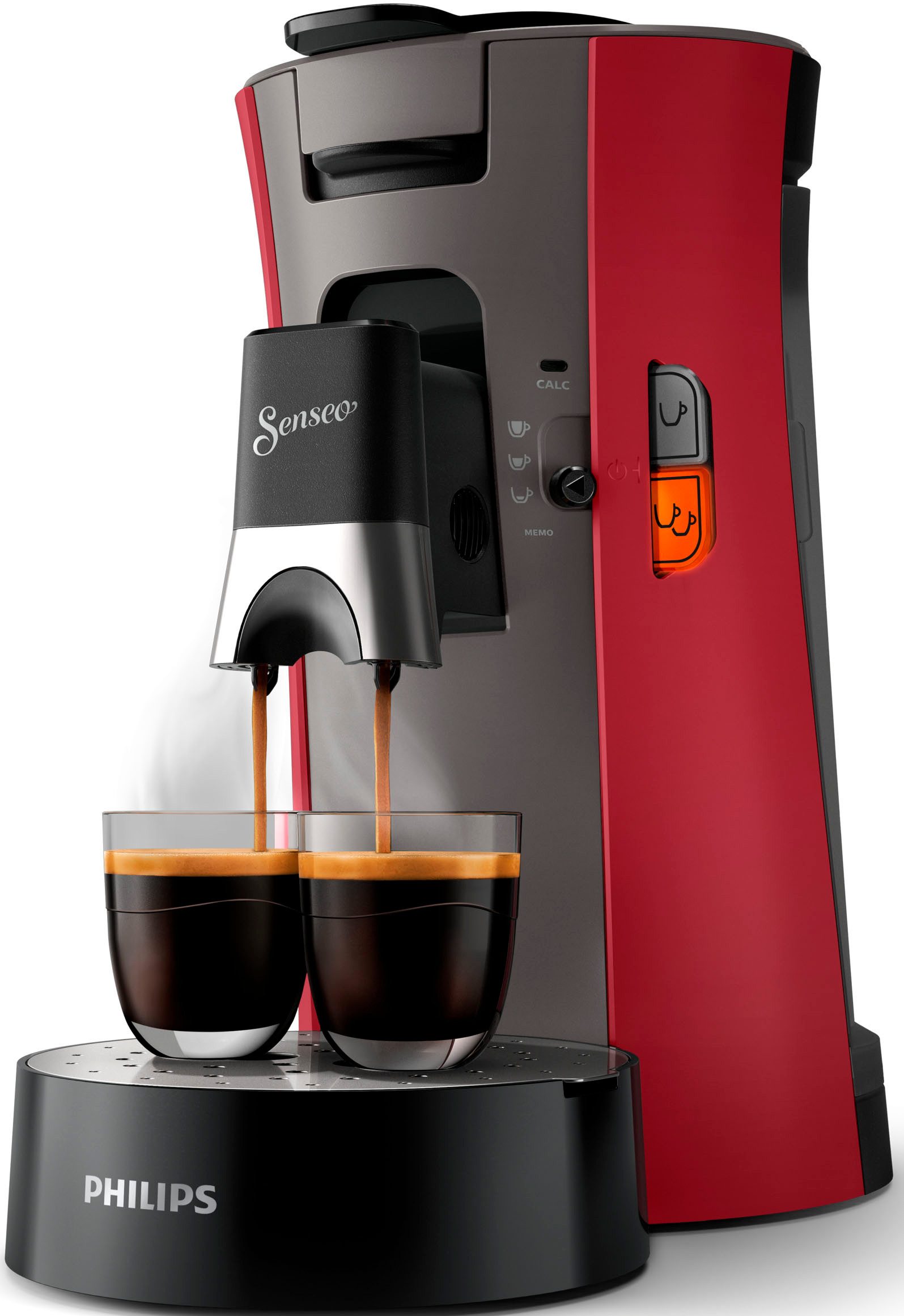 Philips Senseo Kaffeepadmaschine Select CSA240/90, mit drei Kaffee-Einstellungen, aus 21% rec. Plastik, Memo-Funktion