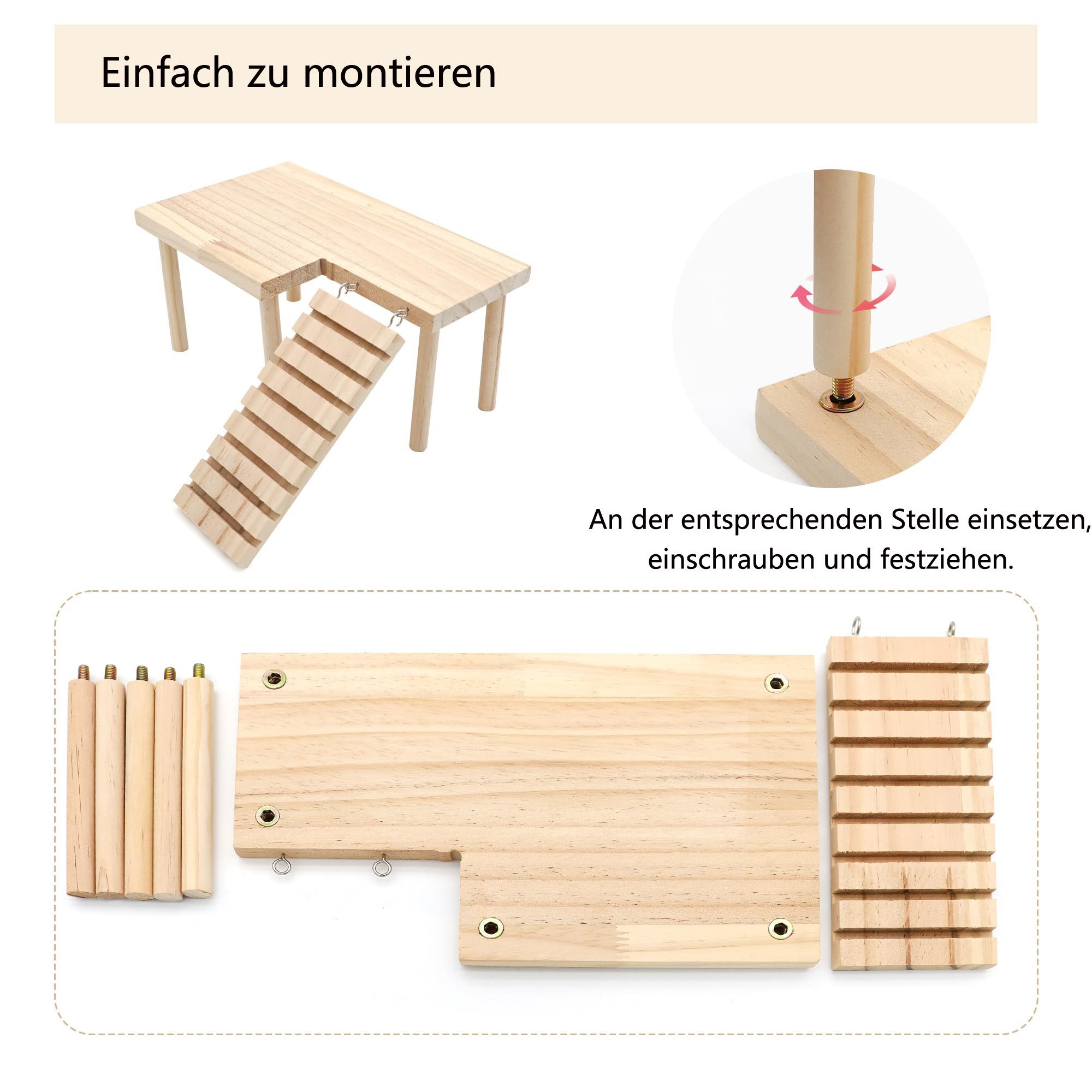 Ledander Kleintierkäfig Hamster Plattform - Hamster Etage - Hamster Spielze günstig online kaufen